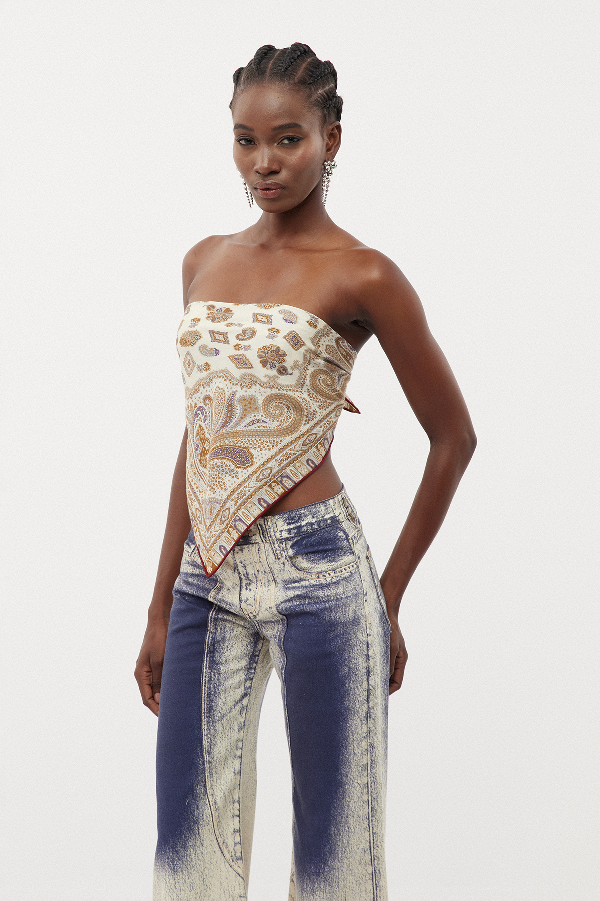 Ernestine Paisley Bandana Top