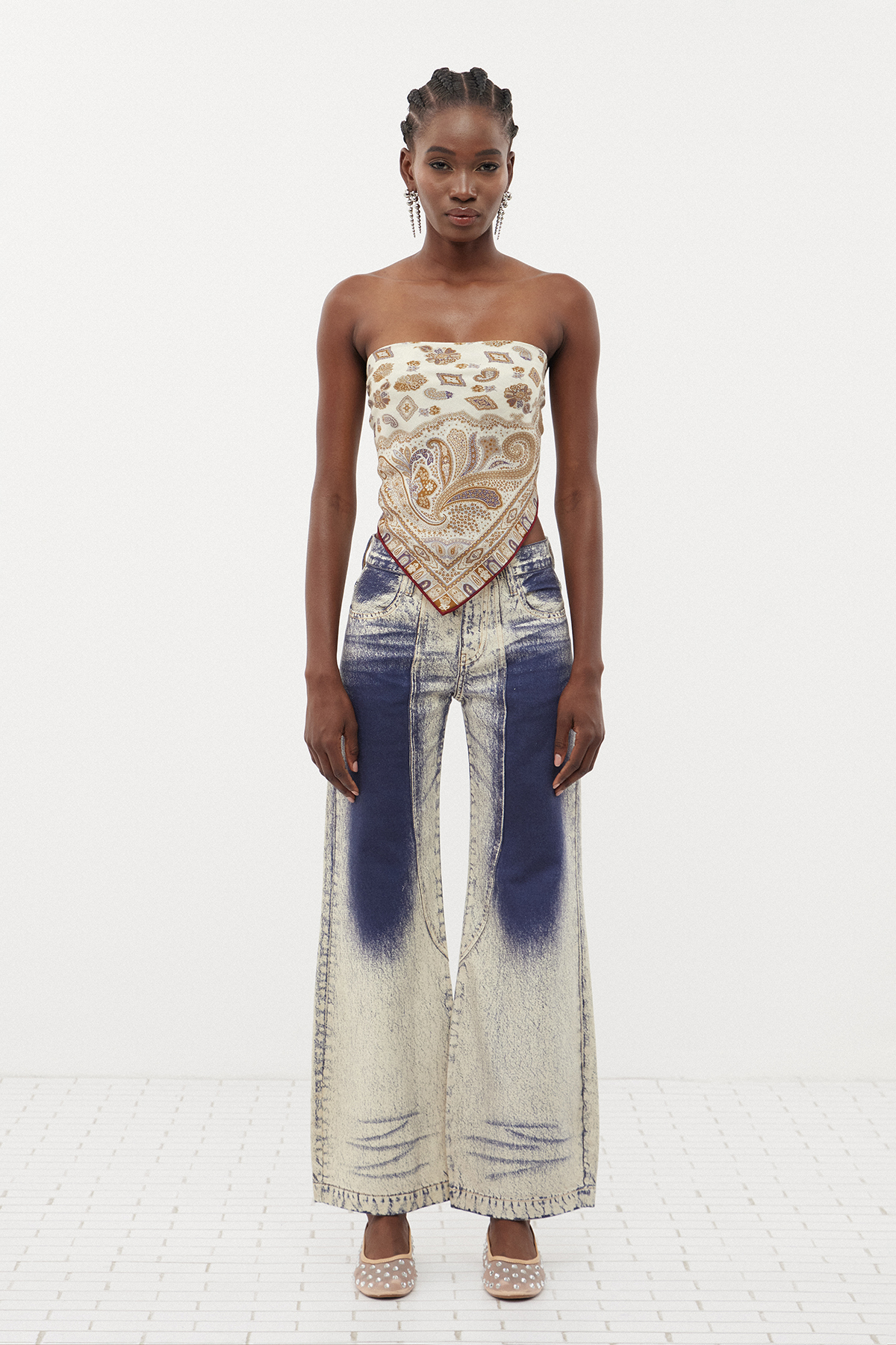 Galilahi Bleached Straight Jeans