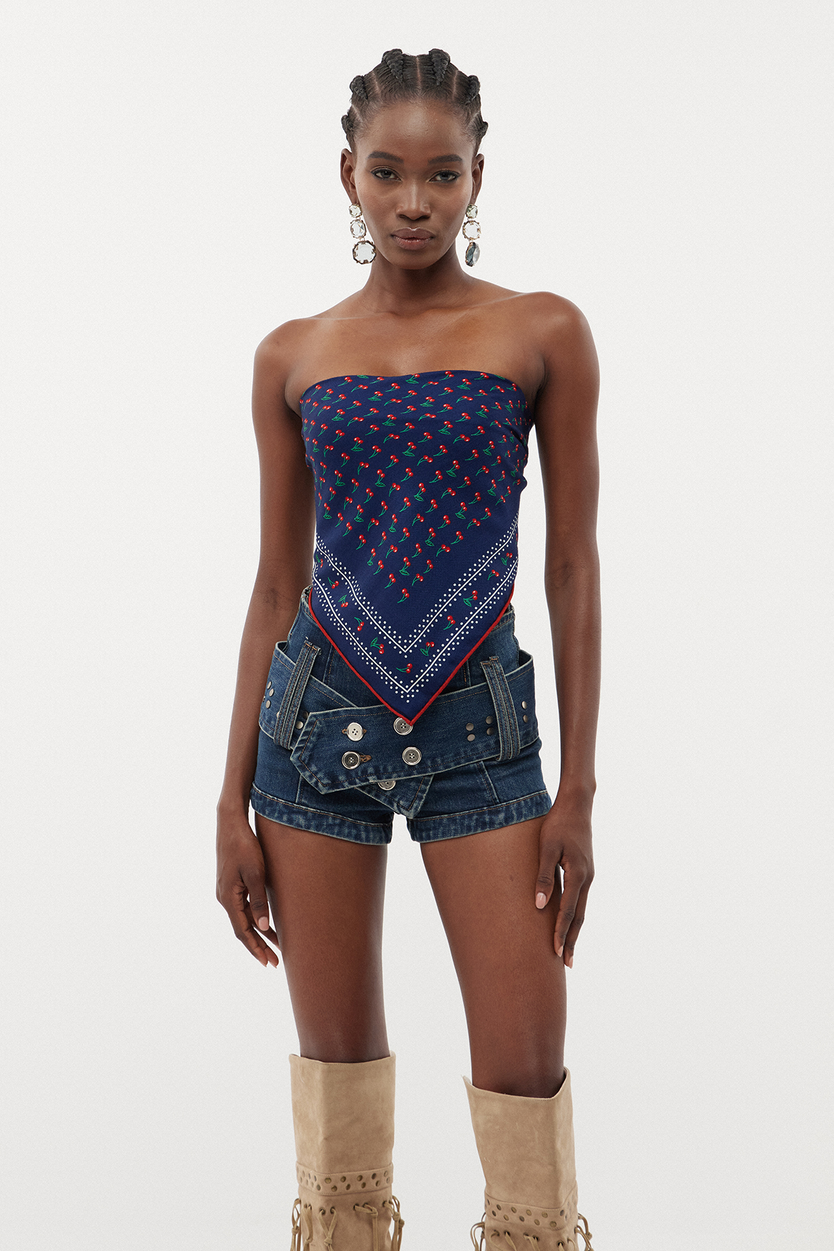 Ernestine Print Bandana Top