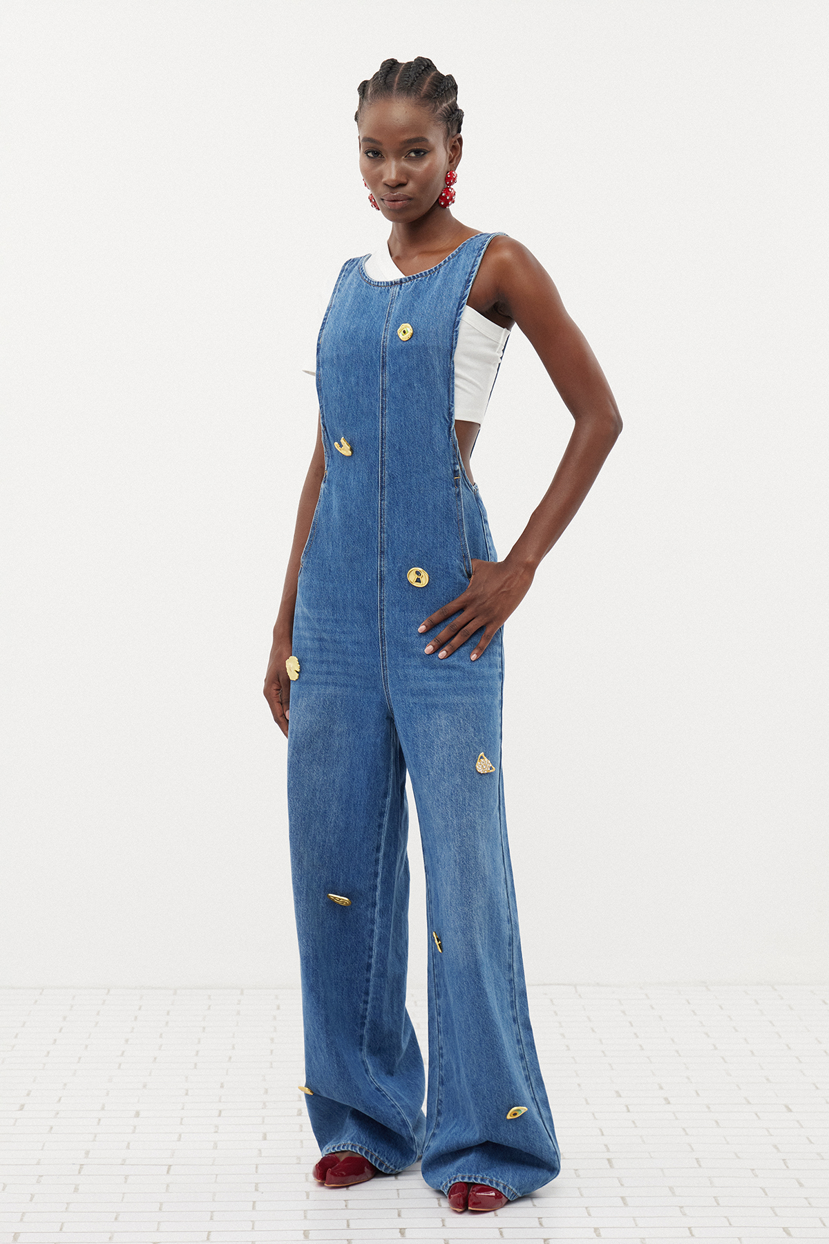 Erol Sleeveless Embellished Jumpsuit