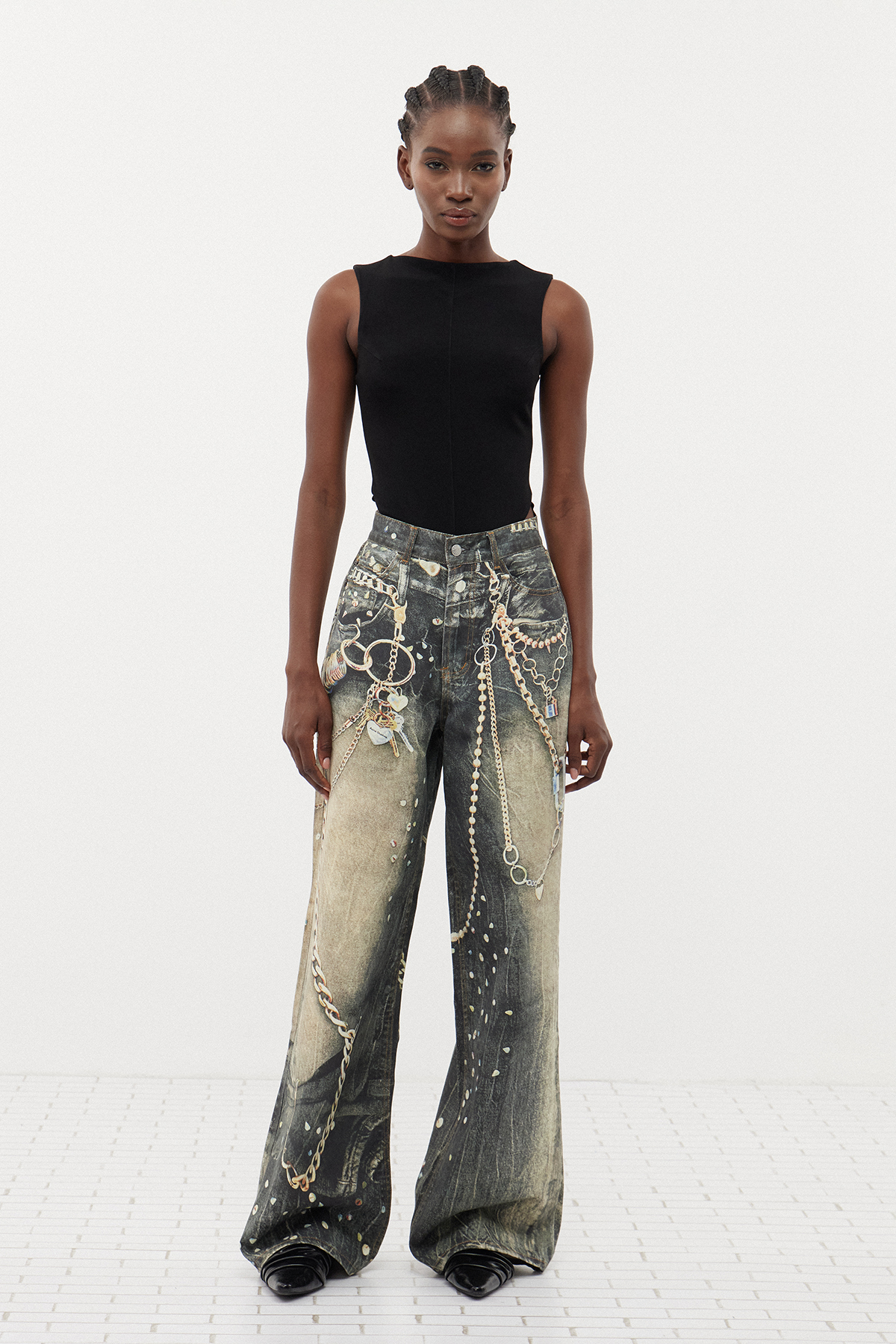 Erramun Chain Print Jeans