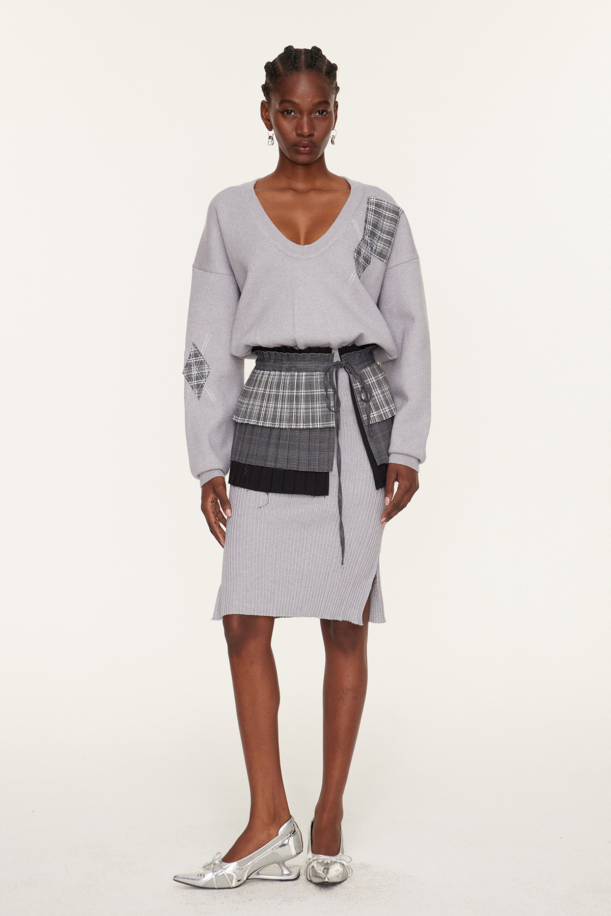 Eruand Plunge Knit Maxi Dress