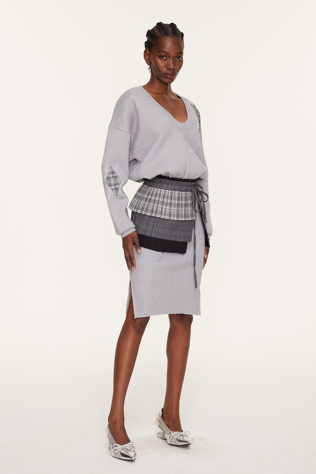 Eruand Plunge Knit Maxi Dress