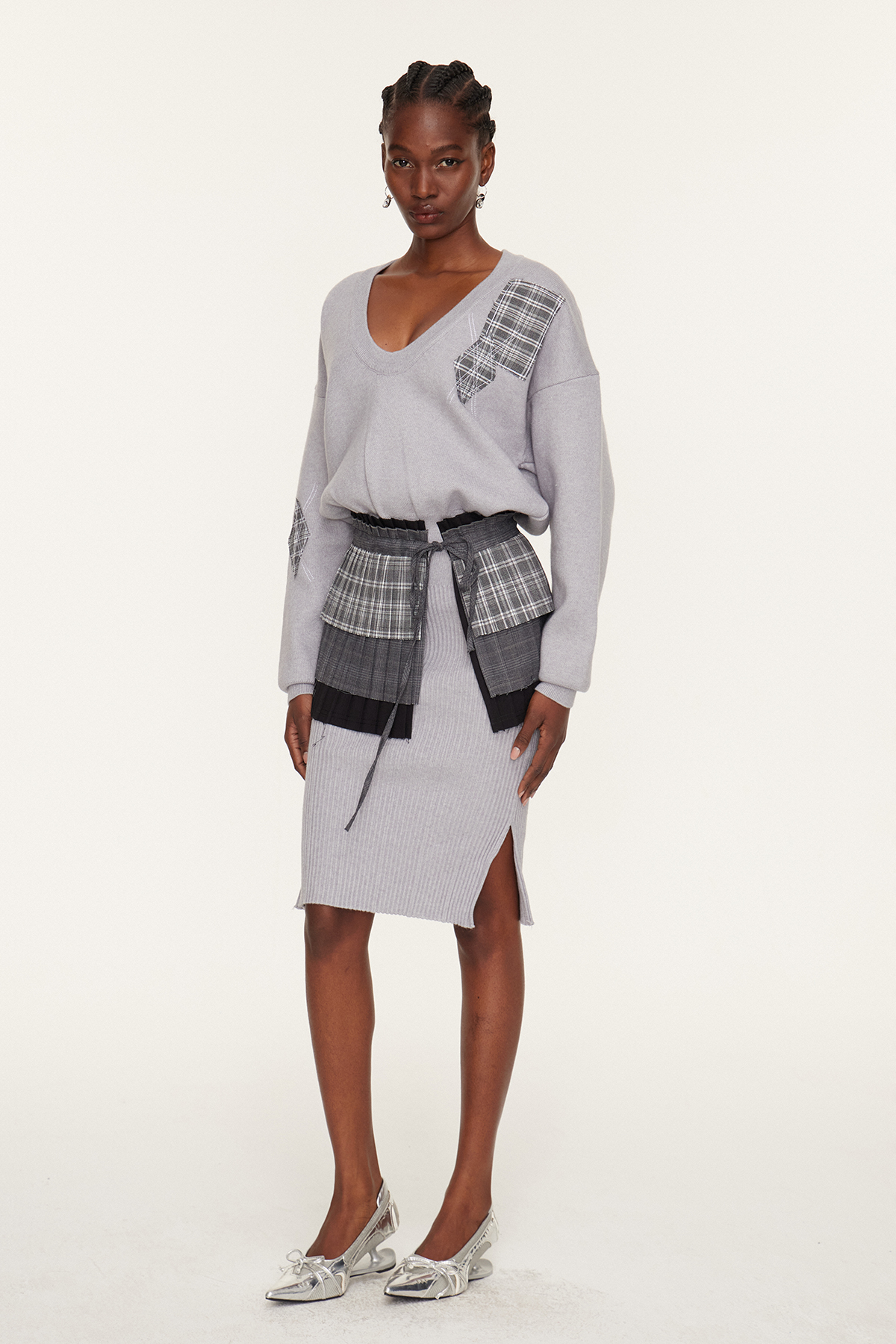 Eruand Plunge Knit Maxi Dress