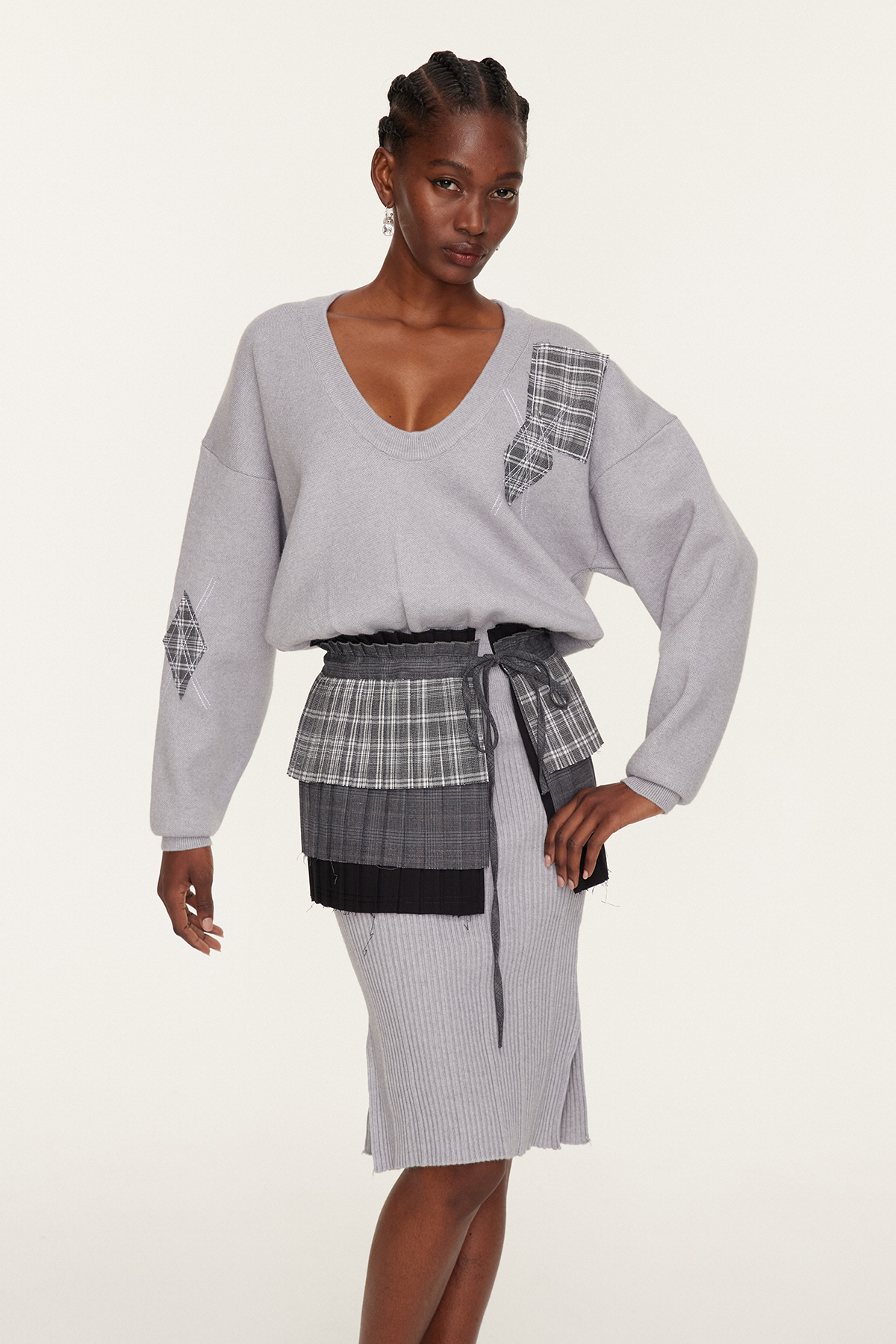 Eruand Plunge Knit Maxi Dress