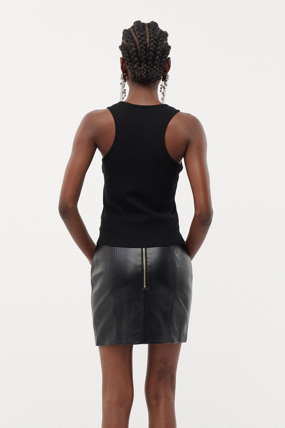 Esarhaddon Lace Up Sleeveless Top