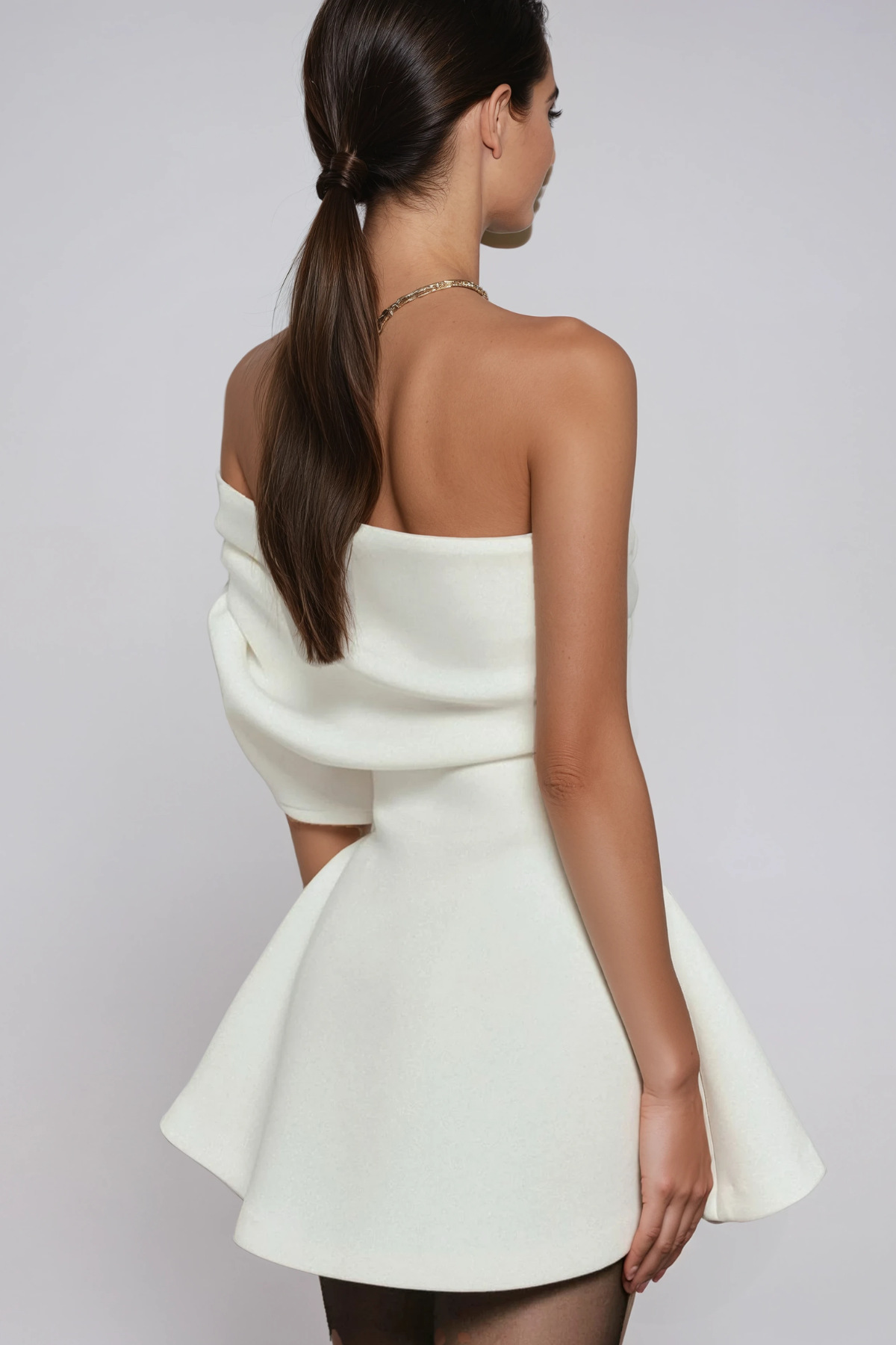 Esha Asymmetric Ruch Mini Dress