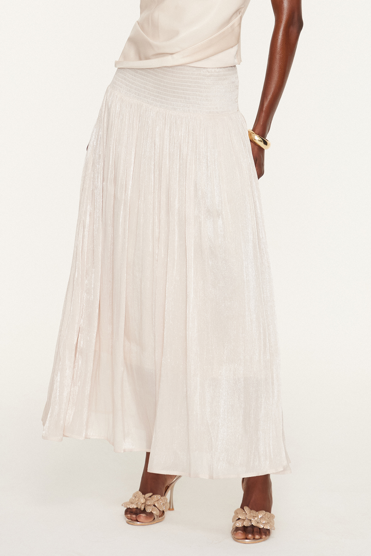 Esi High Rise Ruch Maxi Skirt