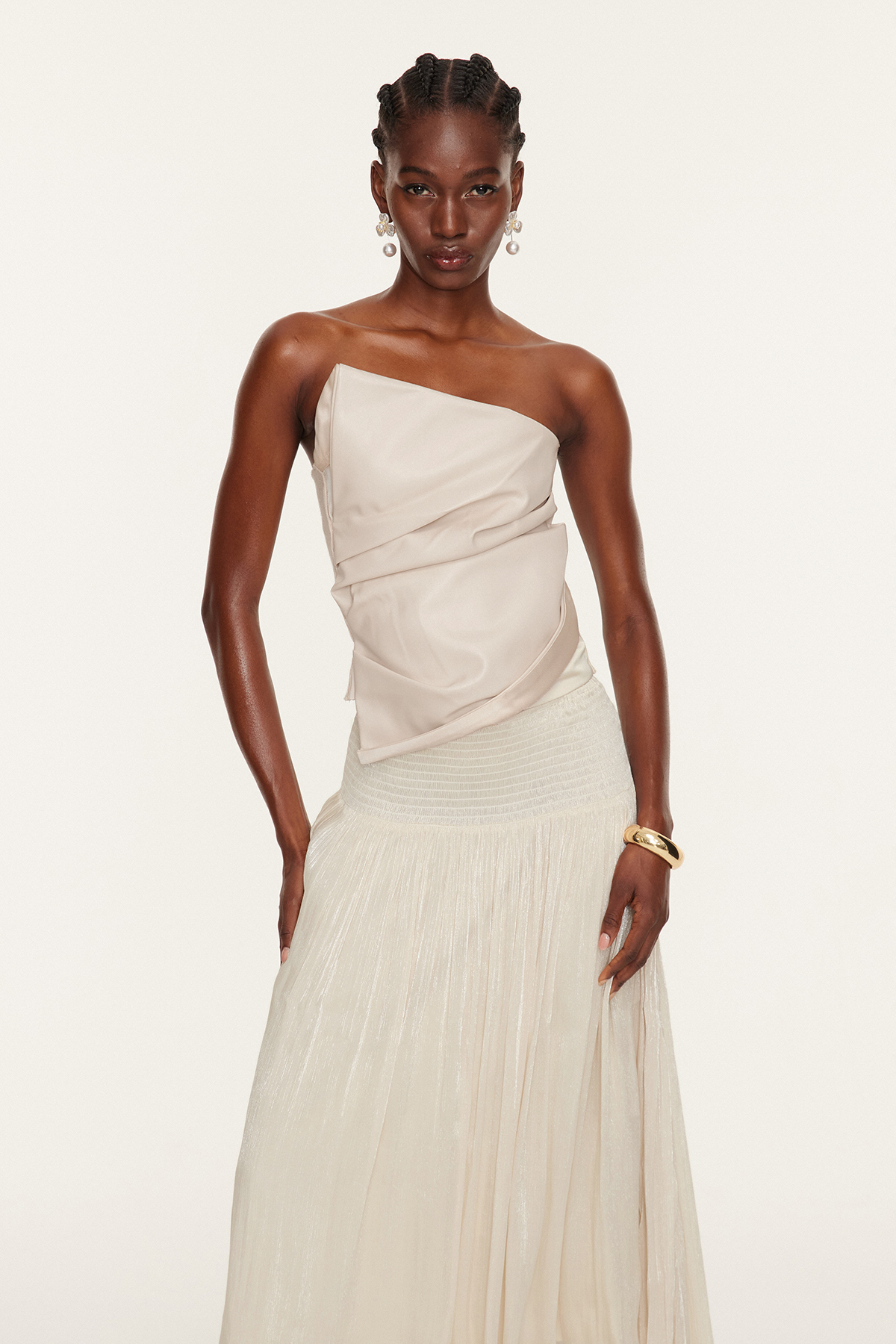 Esi Strapless Asymmetric Top