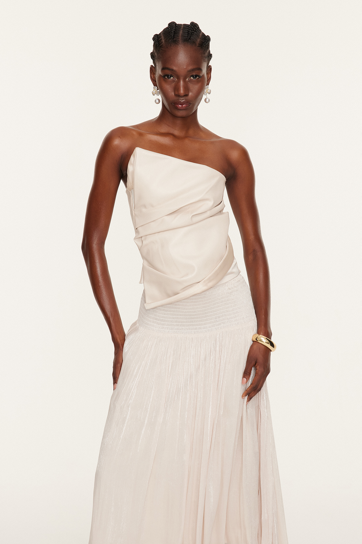 Esi Strapless Asymmetric Top