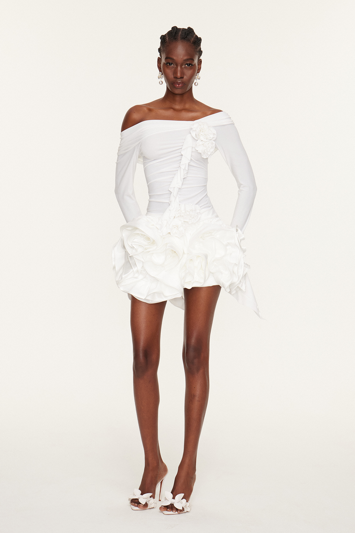 Esila Ruffle Flower Skirt Set