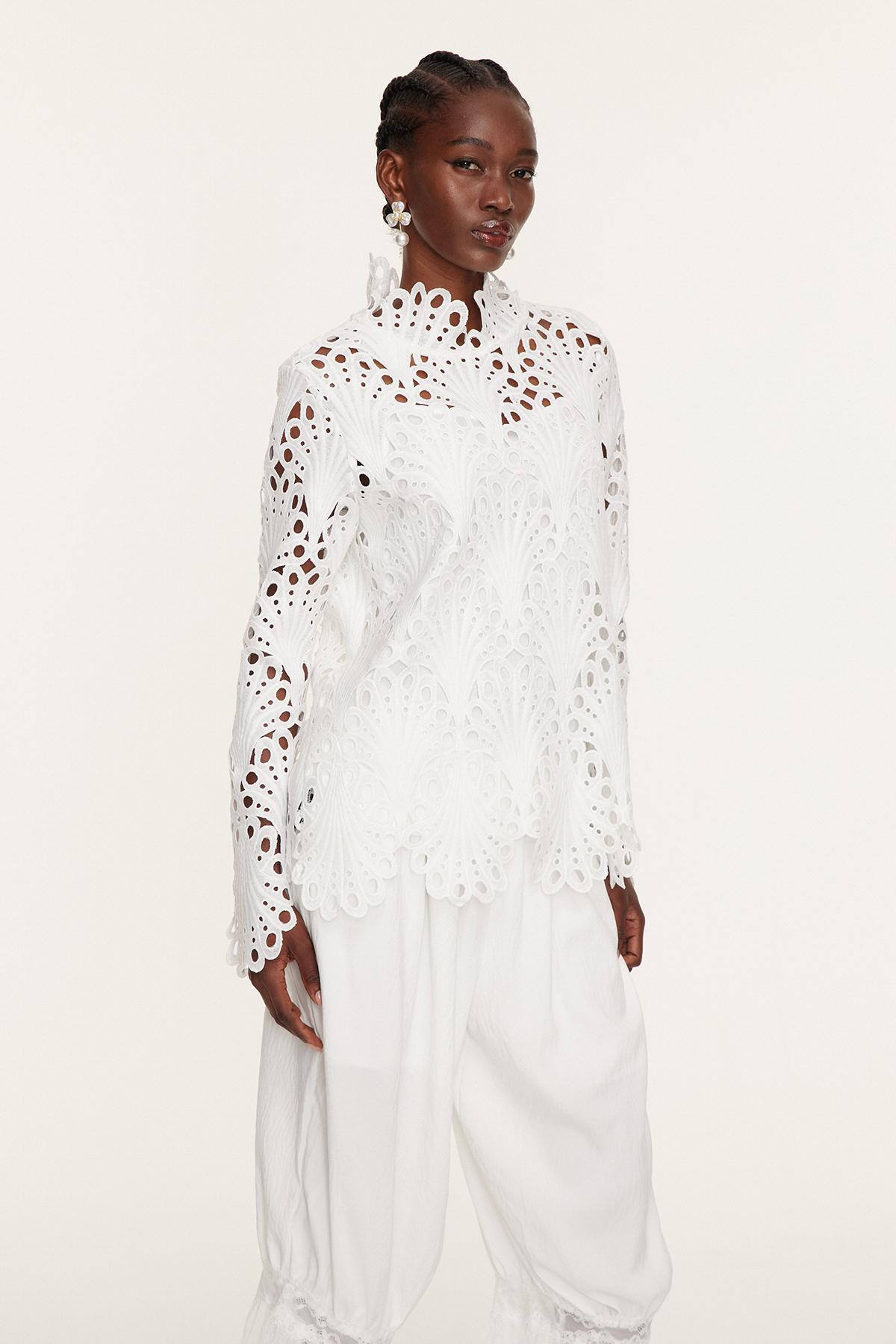 Esin High Neck Cutout Top