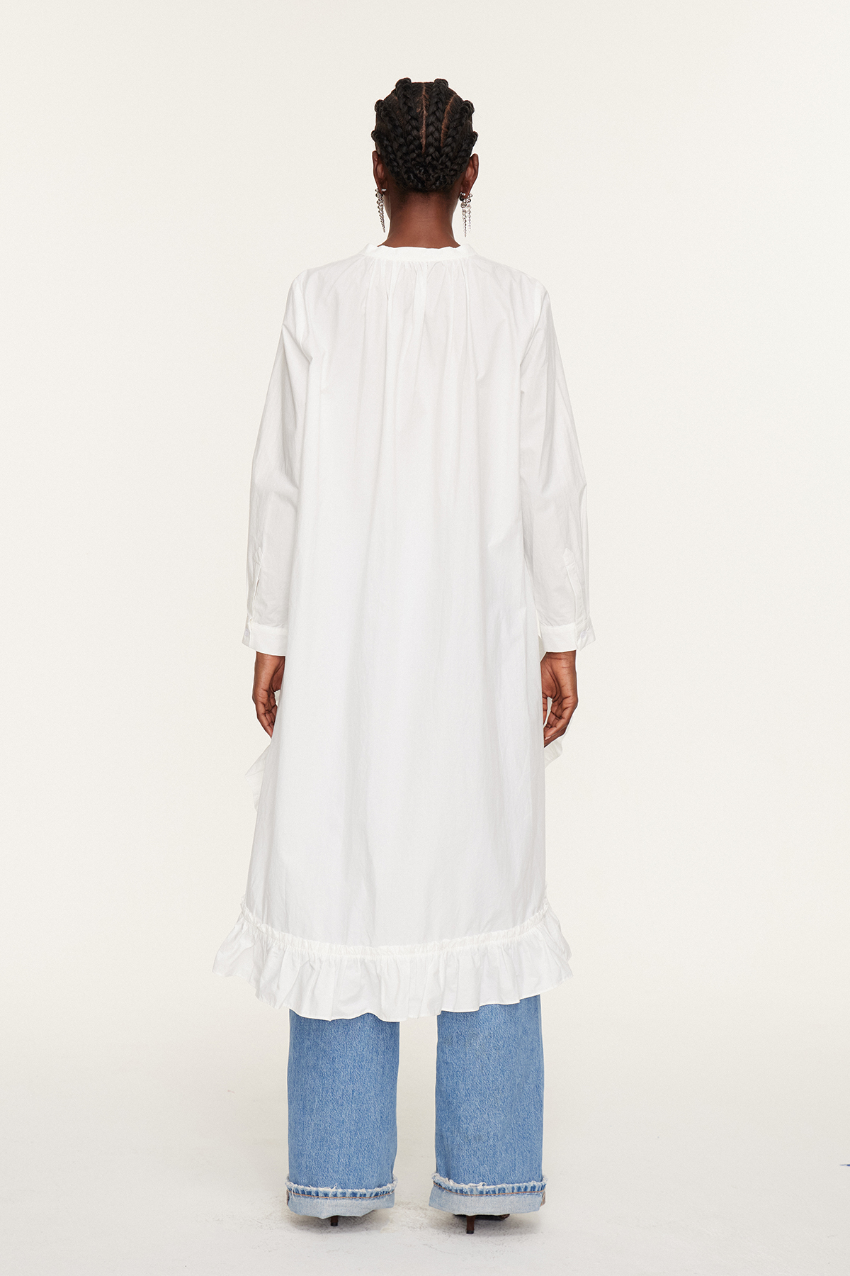 Eskinder Ruffle High Low Shirt