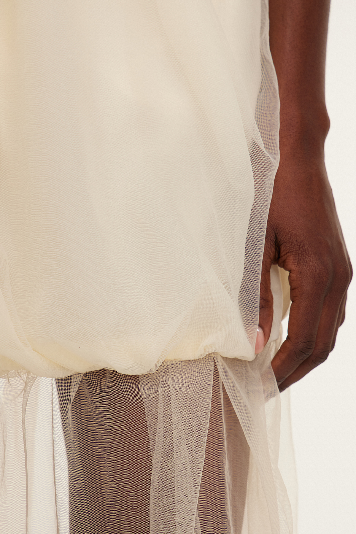 Esmat Mesh Lace Ruch Skirt Set