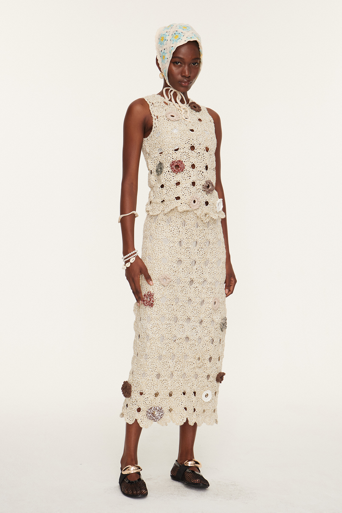 Esmond Cochet Flower Maxi Skirt