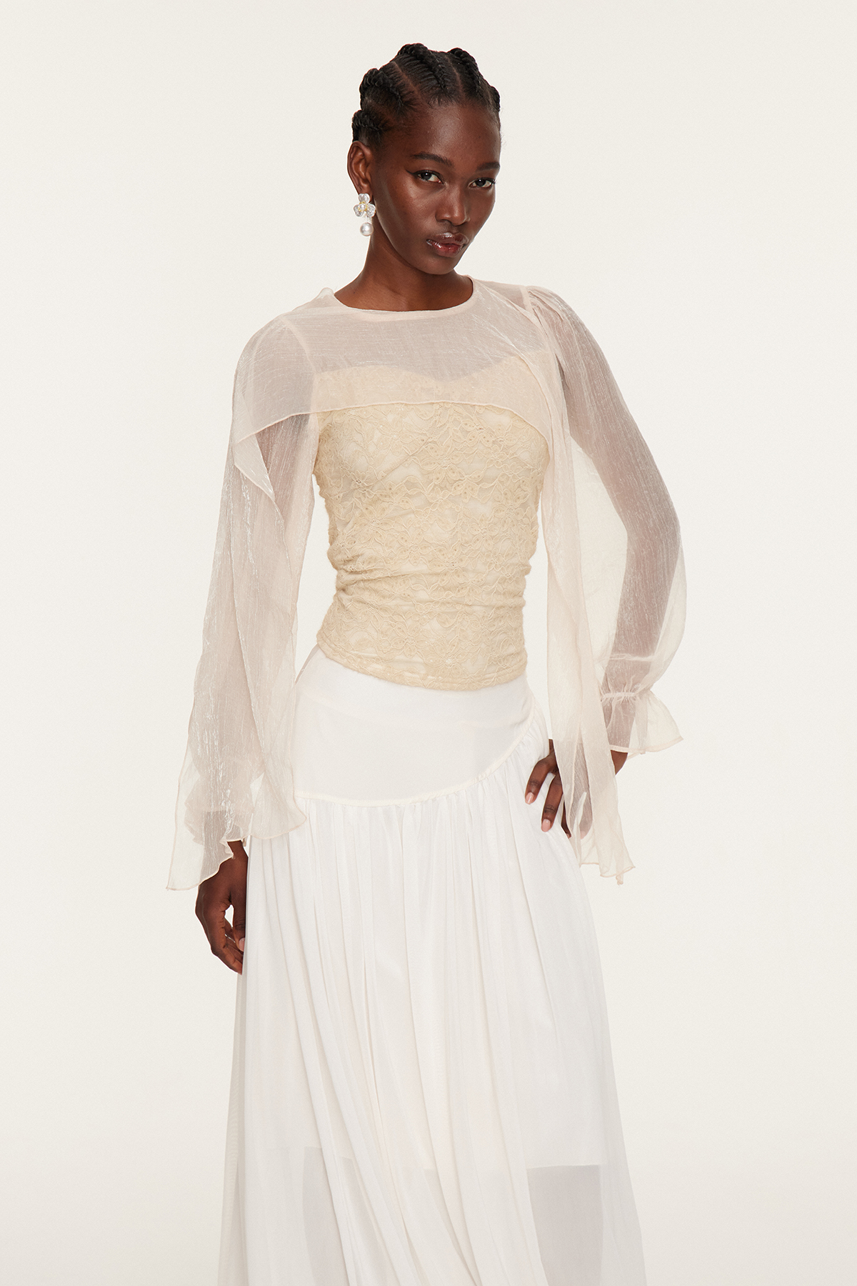 Espen Shawl Lace Top