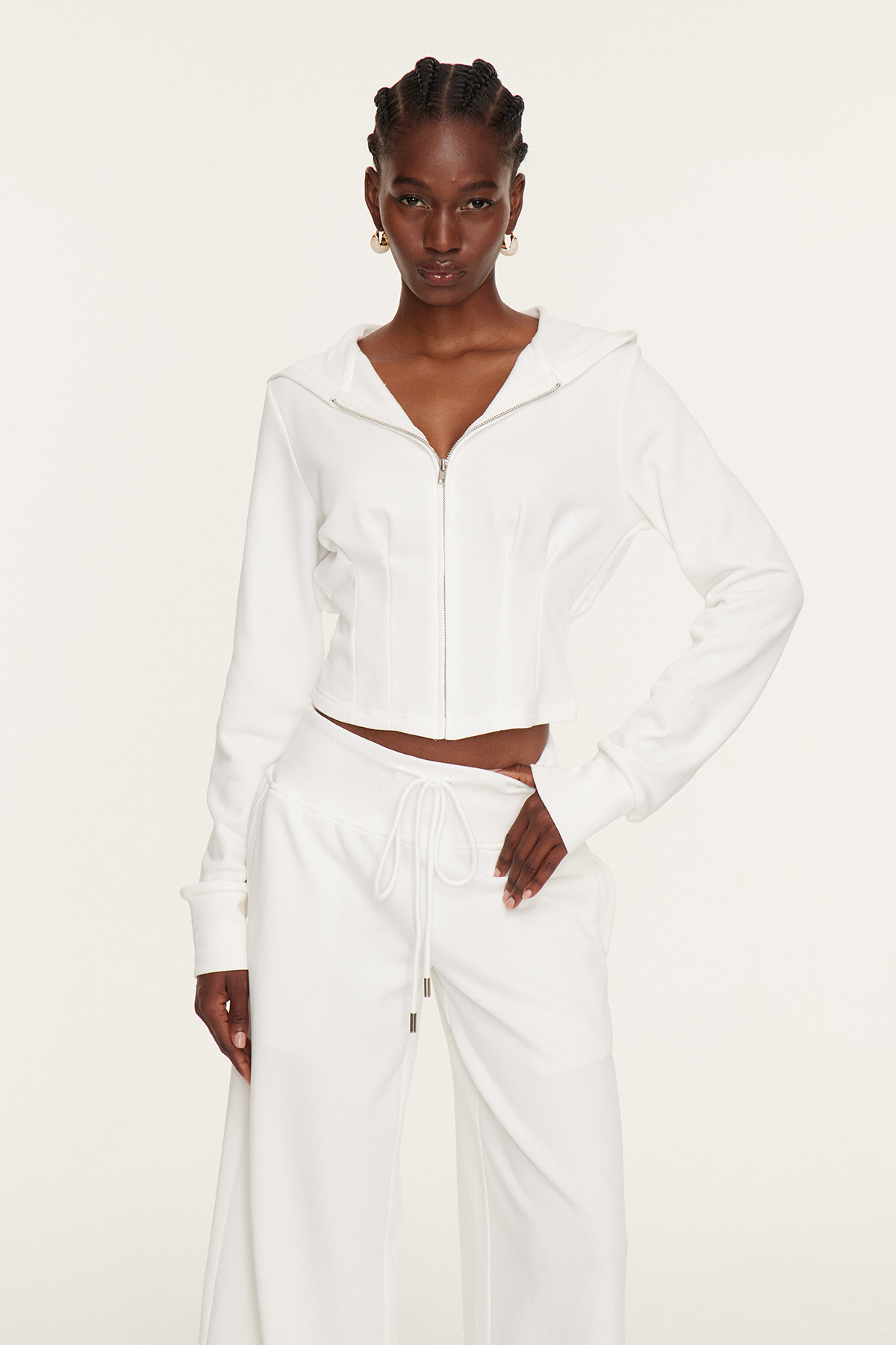 Esperanza Crop Hooded Top