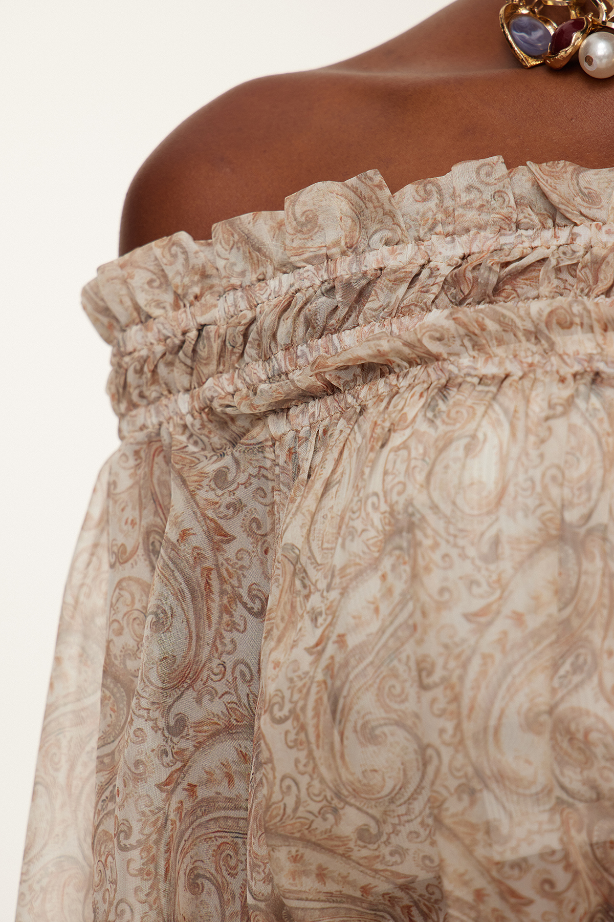 Essie Drawstring Floral Maxi Dress