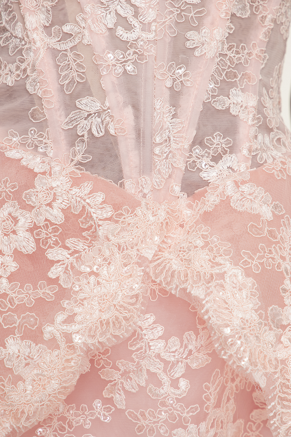 Estanislao Strapless Lace Mini Dress