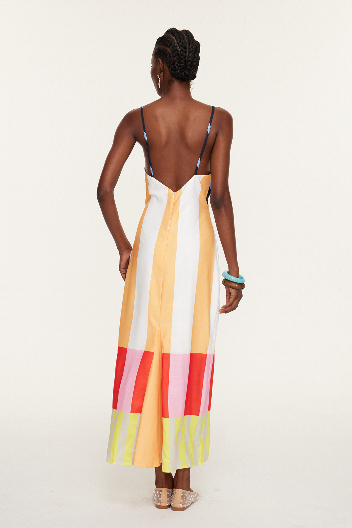 Estela Spaghetti Colorblock Maxi Dress