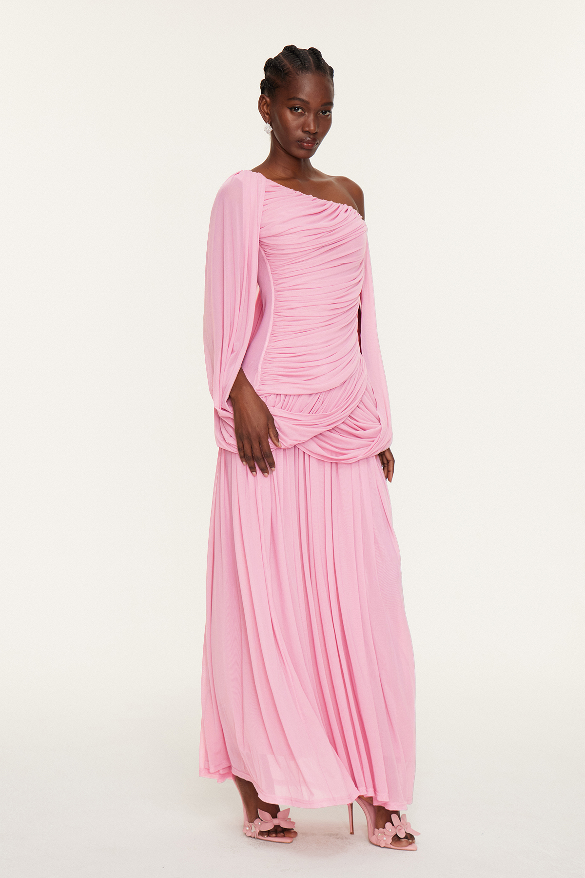 Estella One Shoulder Draped Maxi Dress
