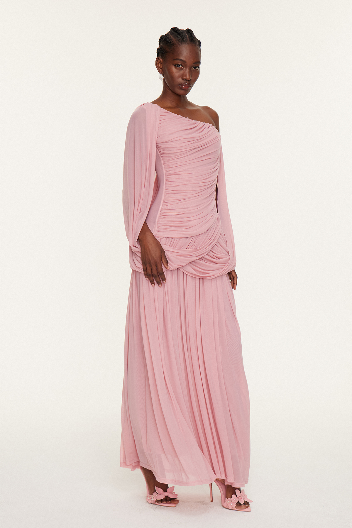 Estella One Shoulder Draped Maxi Dress