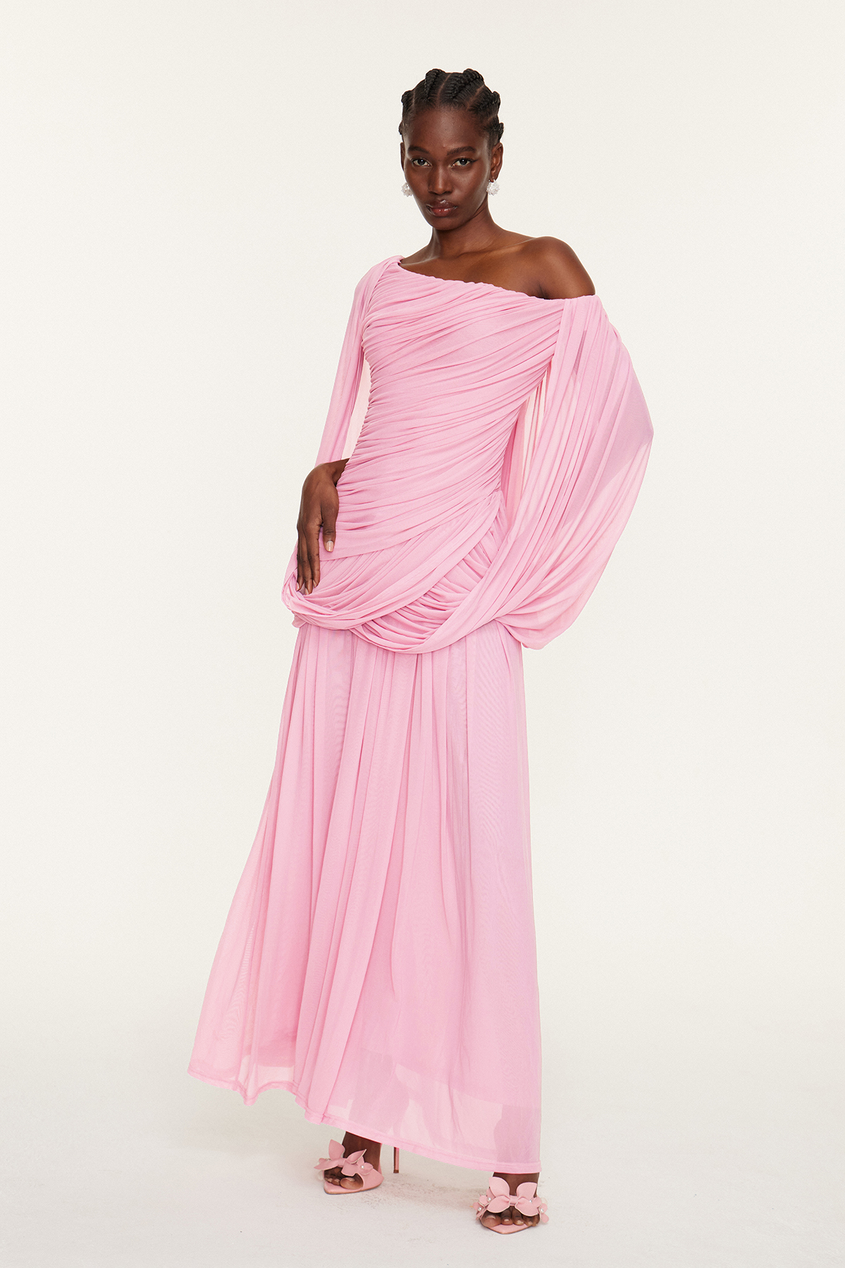 Estella One Shoulder Draped Maxi Dress