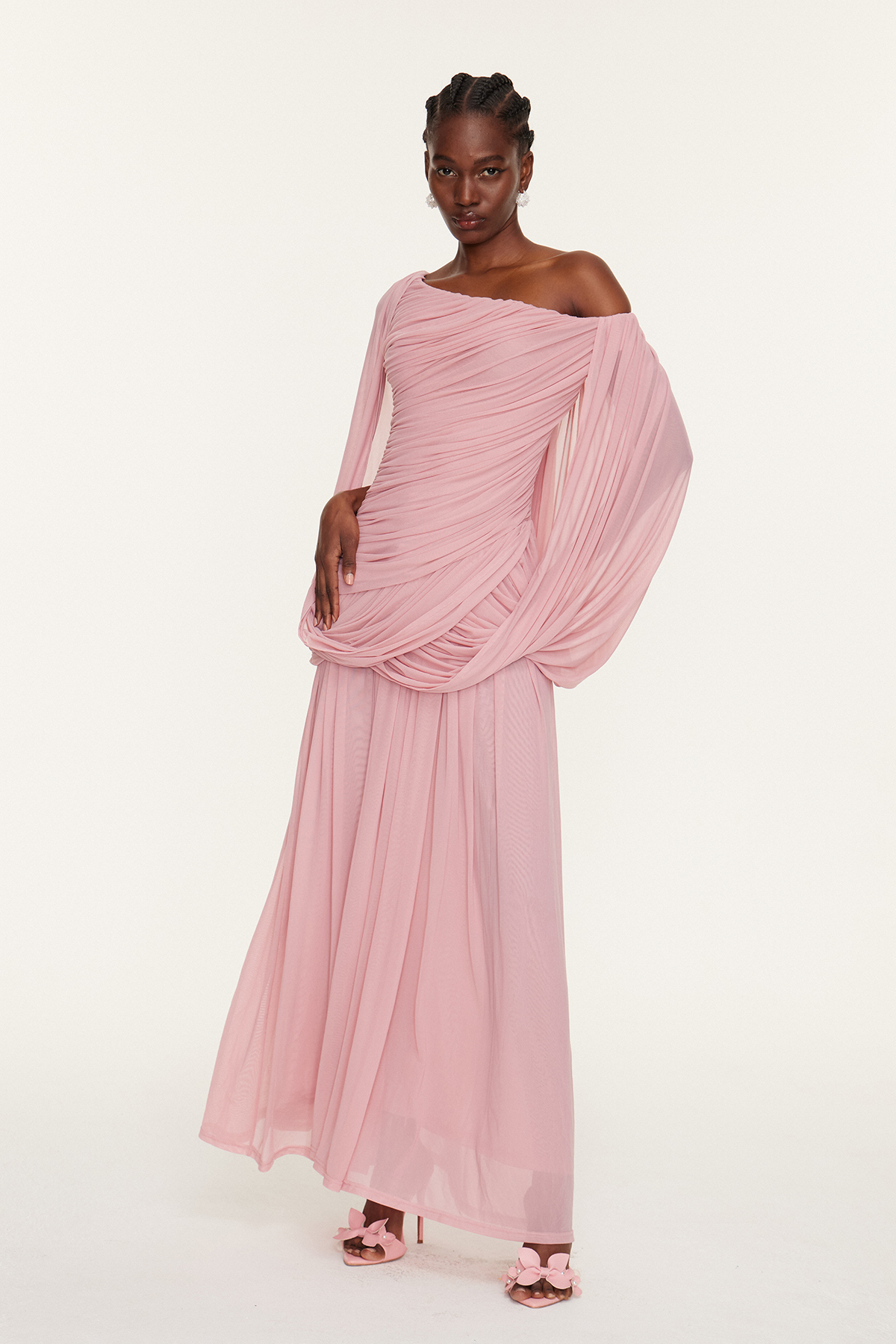 Estella One Shoulder Draped Maxi Dress