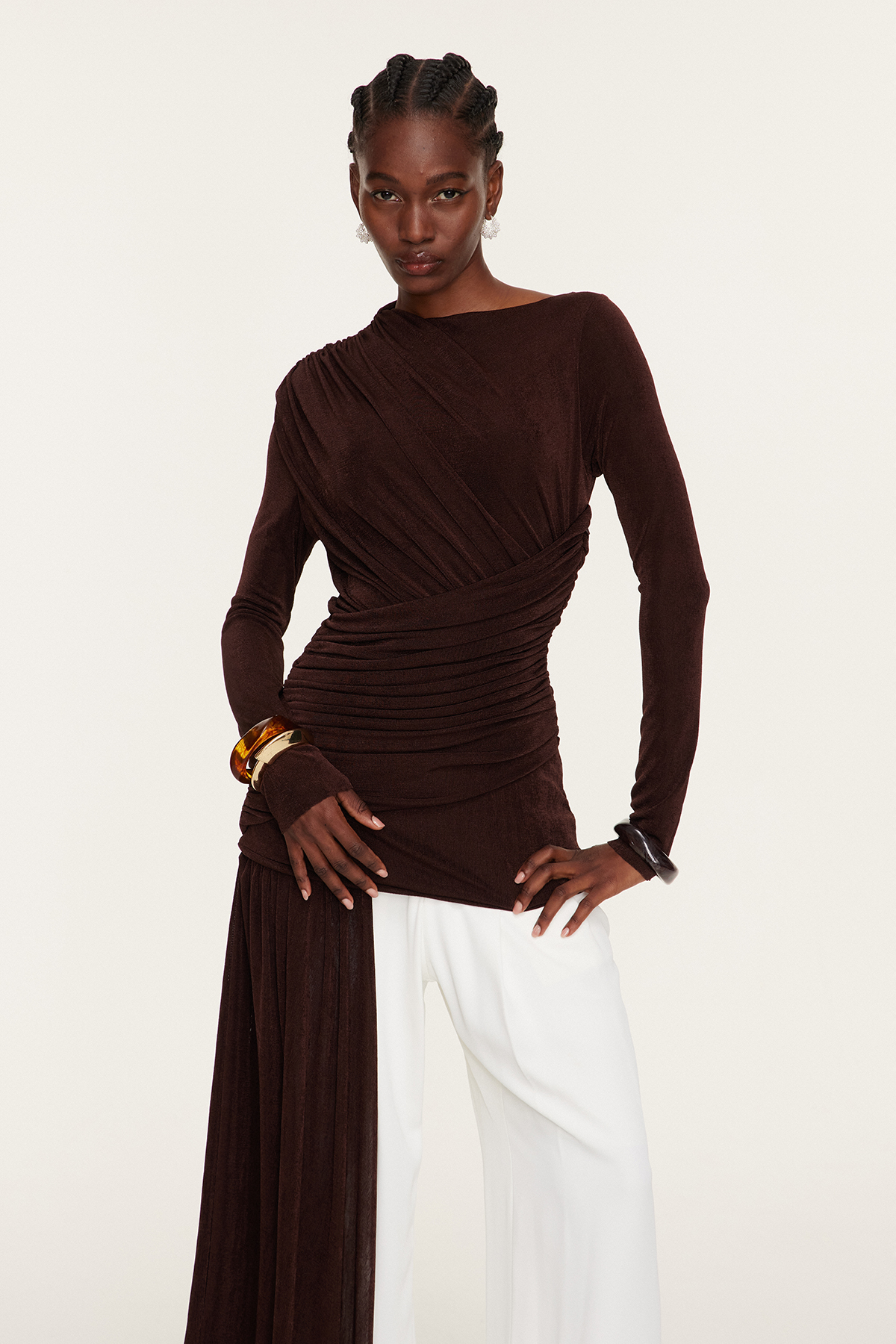 Ester Draped Fringe Top