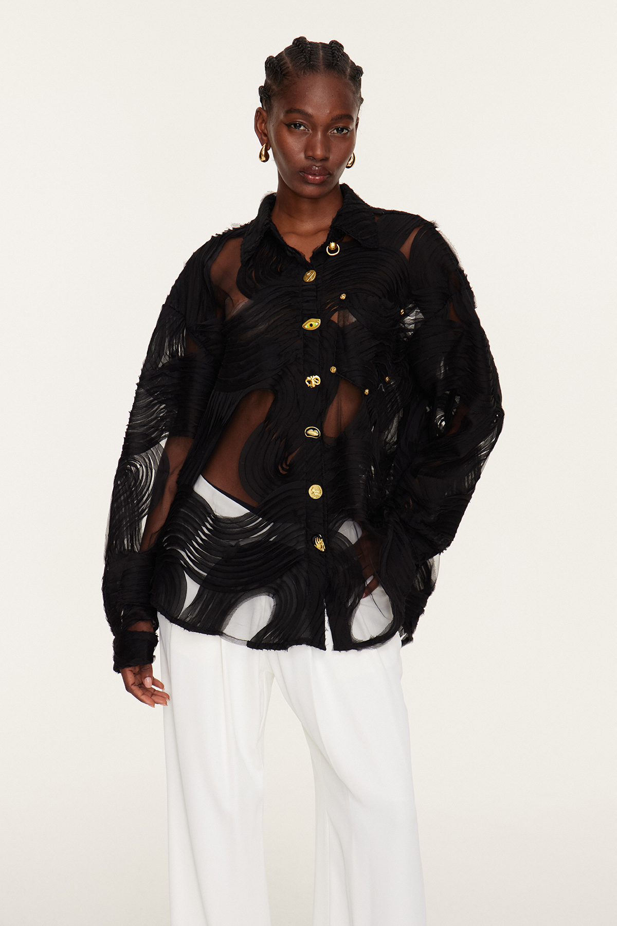 Estera Deconstruct Mesh Shirt