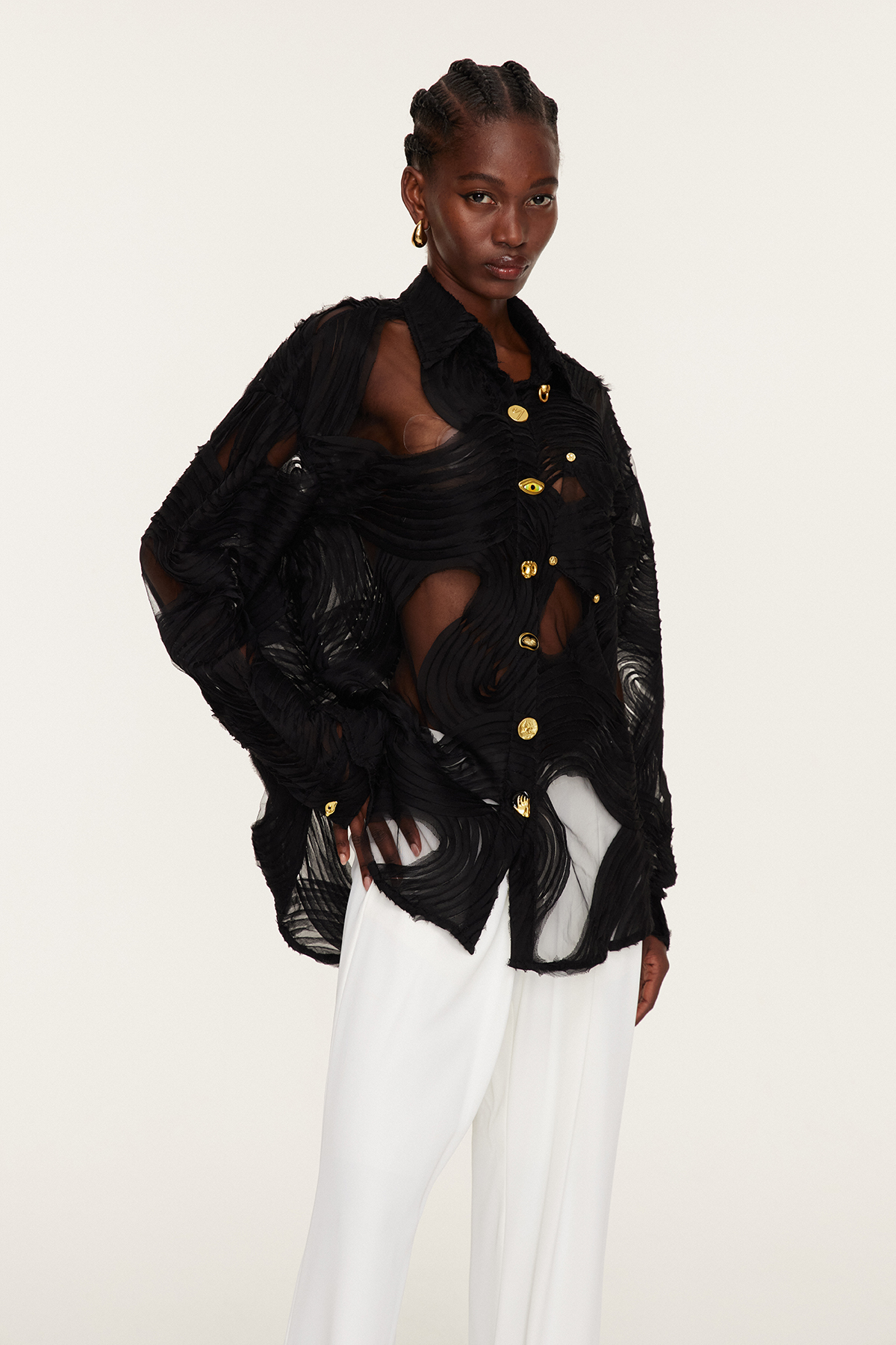 Estera Deconstruct Mesh Shirt