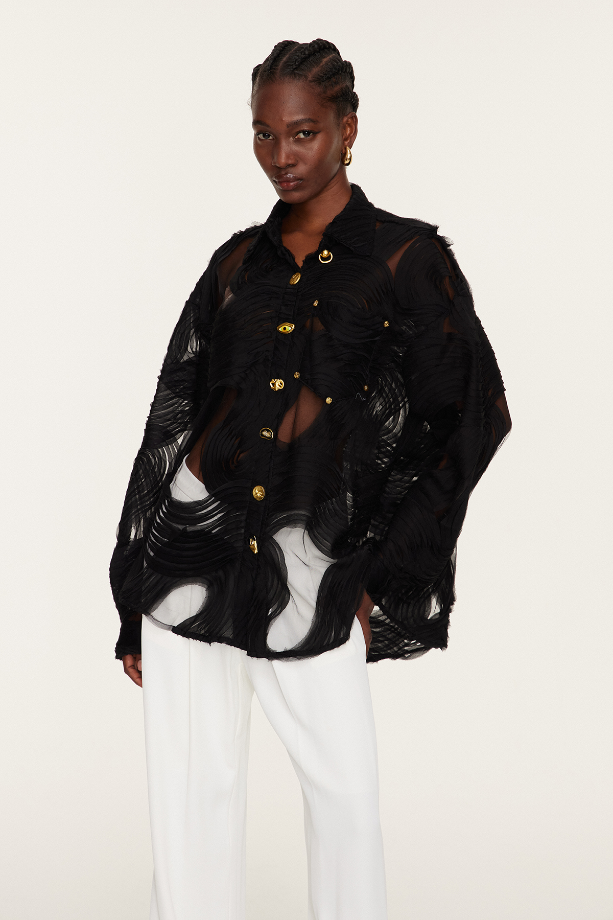 Estera Deconstruct Mesh Shirt