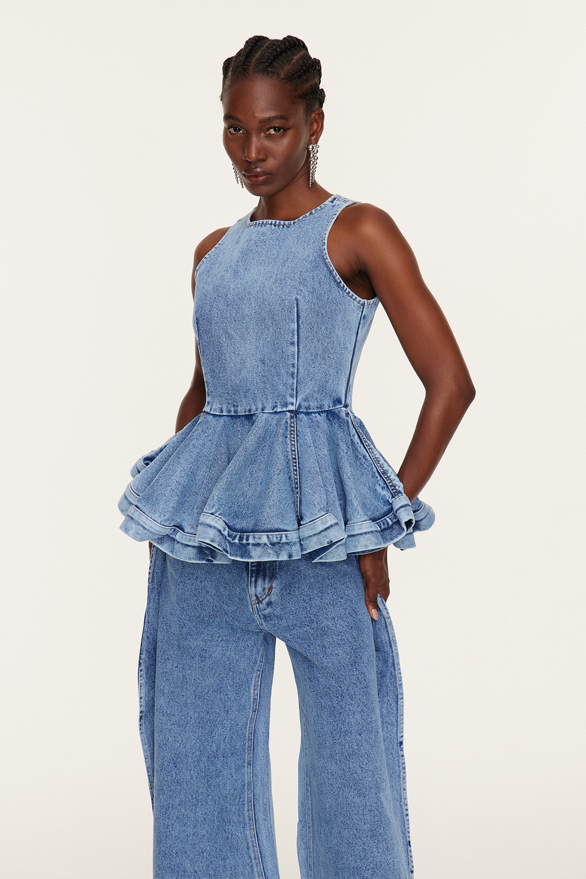 Esther Ruffle Barrel Pants Set