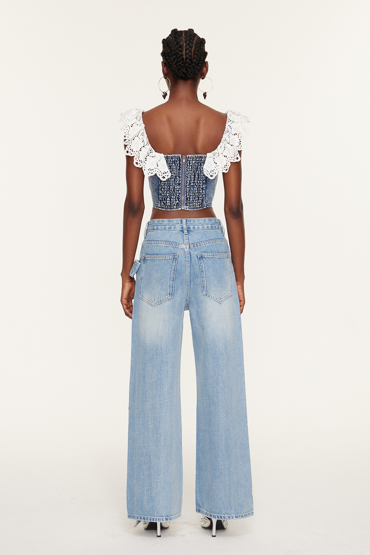 Etelka Off Shoulder Denim Top
