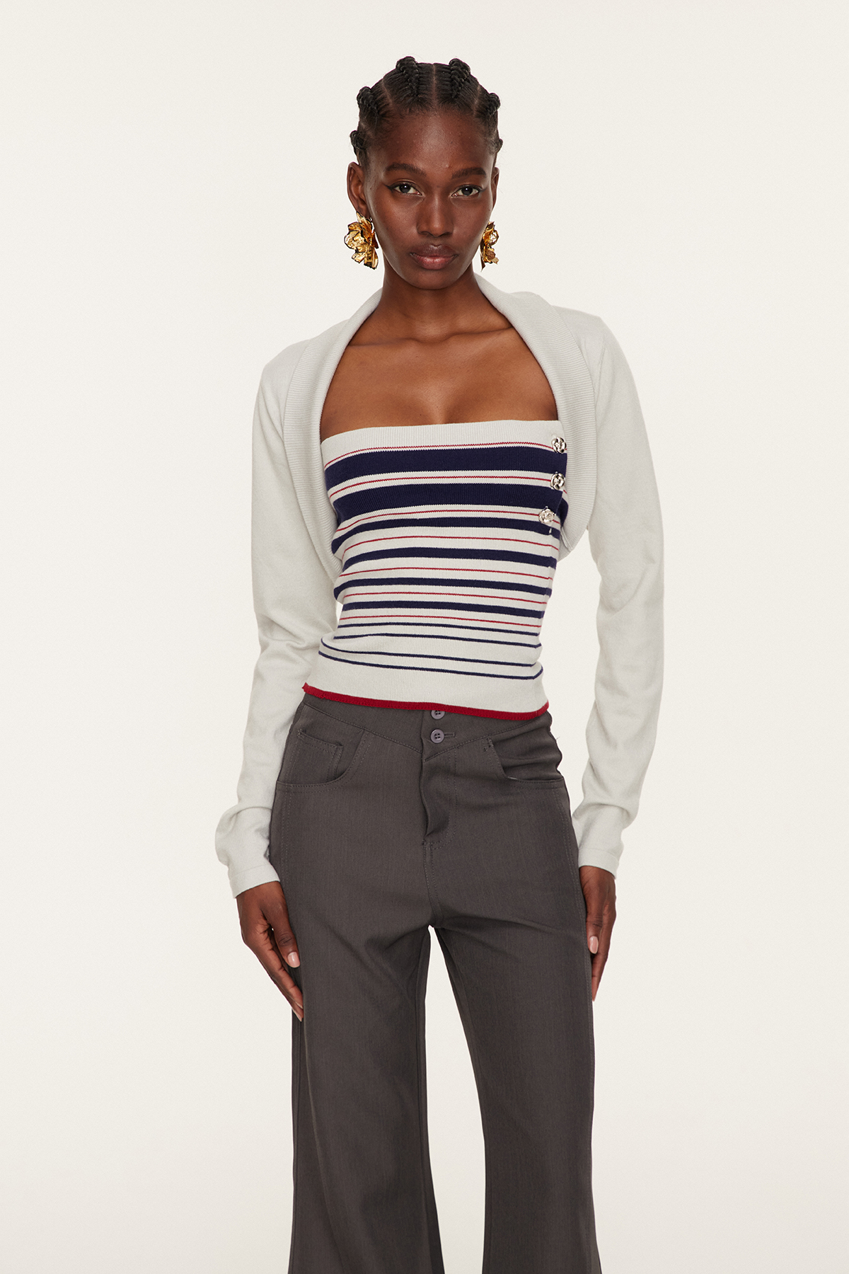 Eter Stripe Knit Top