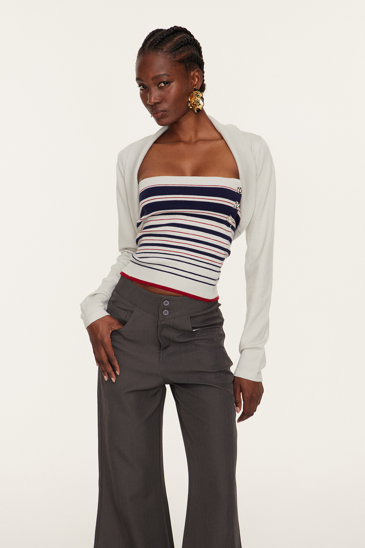 Eter Stripe Knit Top