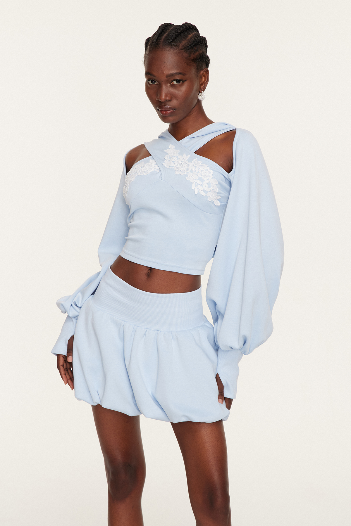 Ethel Cutout Bubble Skirt Set