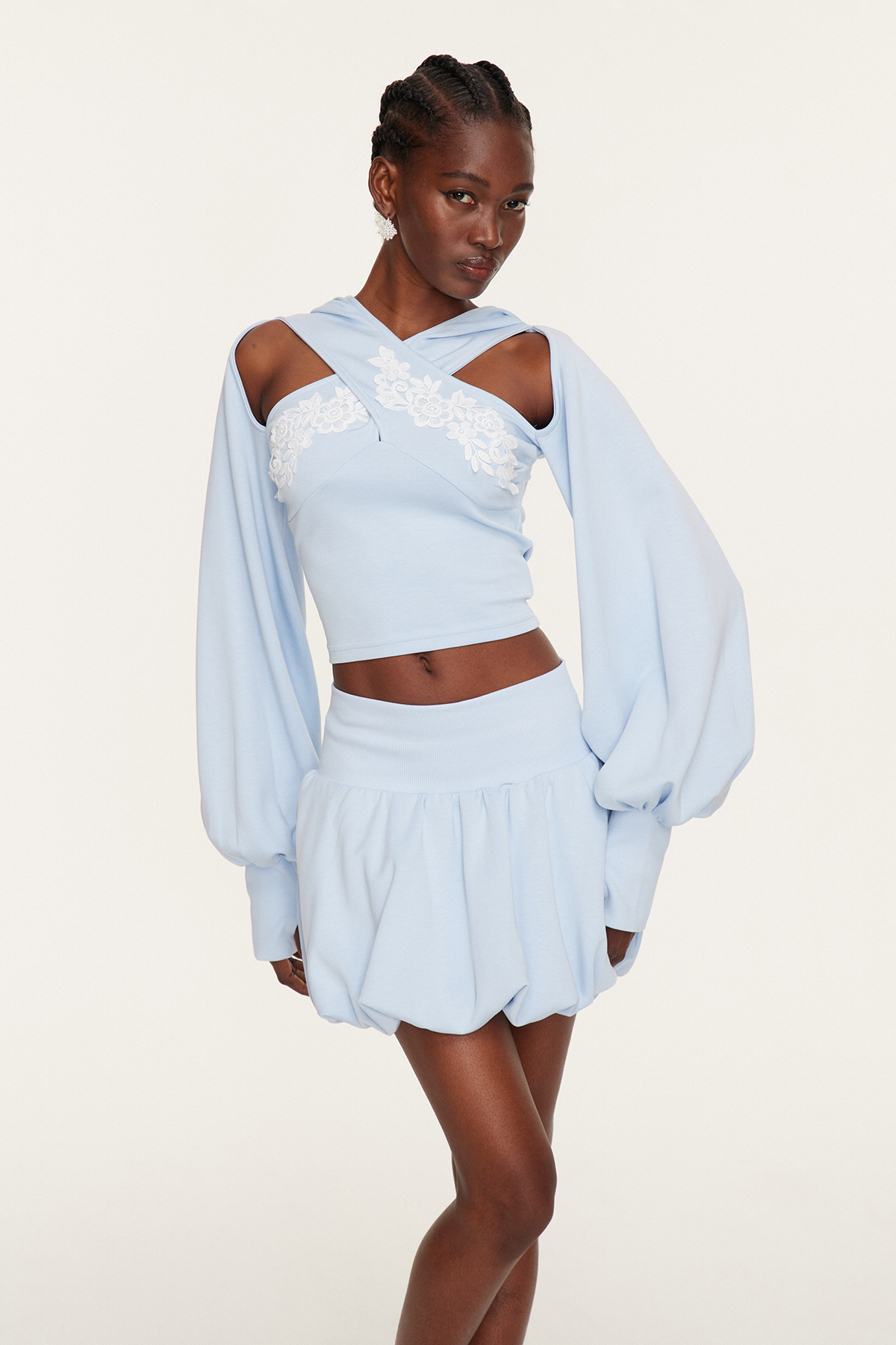 Ethel Cutout Bubble Skirt Set