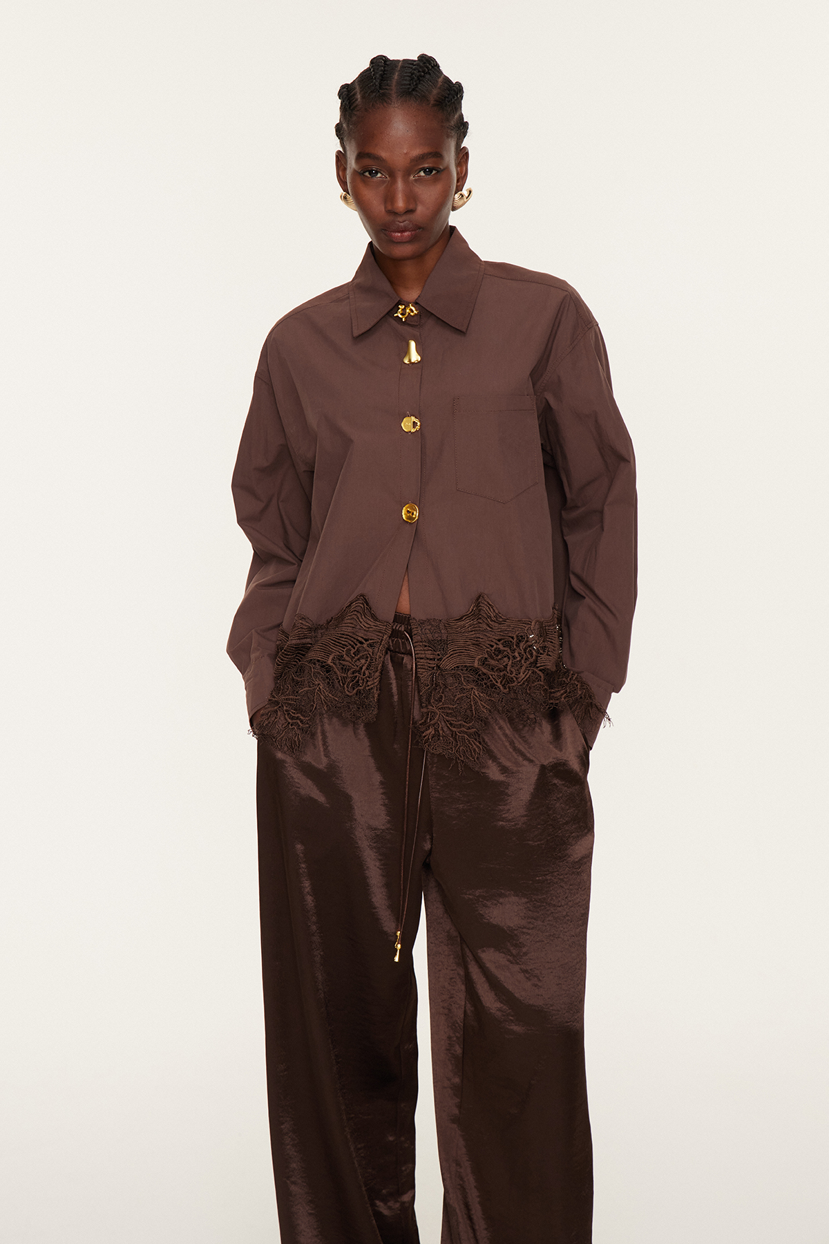 Etheldred Deconstruct Lace Shirt