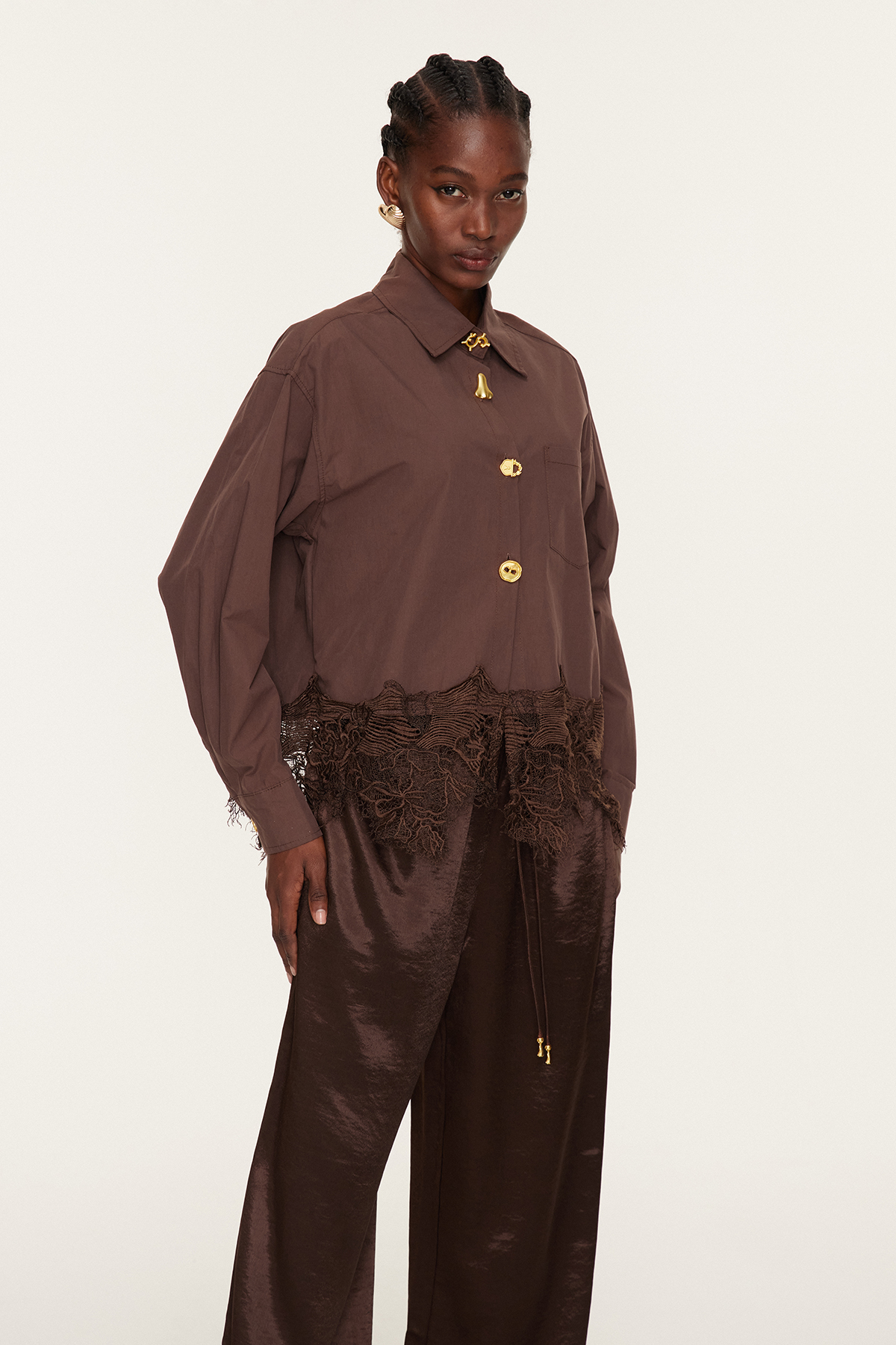 Etheldred Deconstruct Lace Shirt