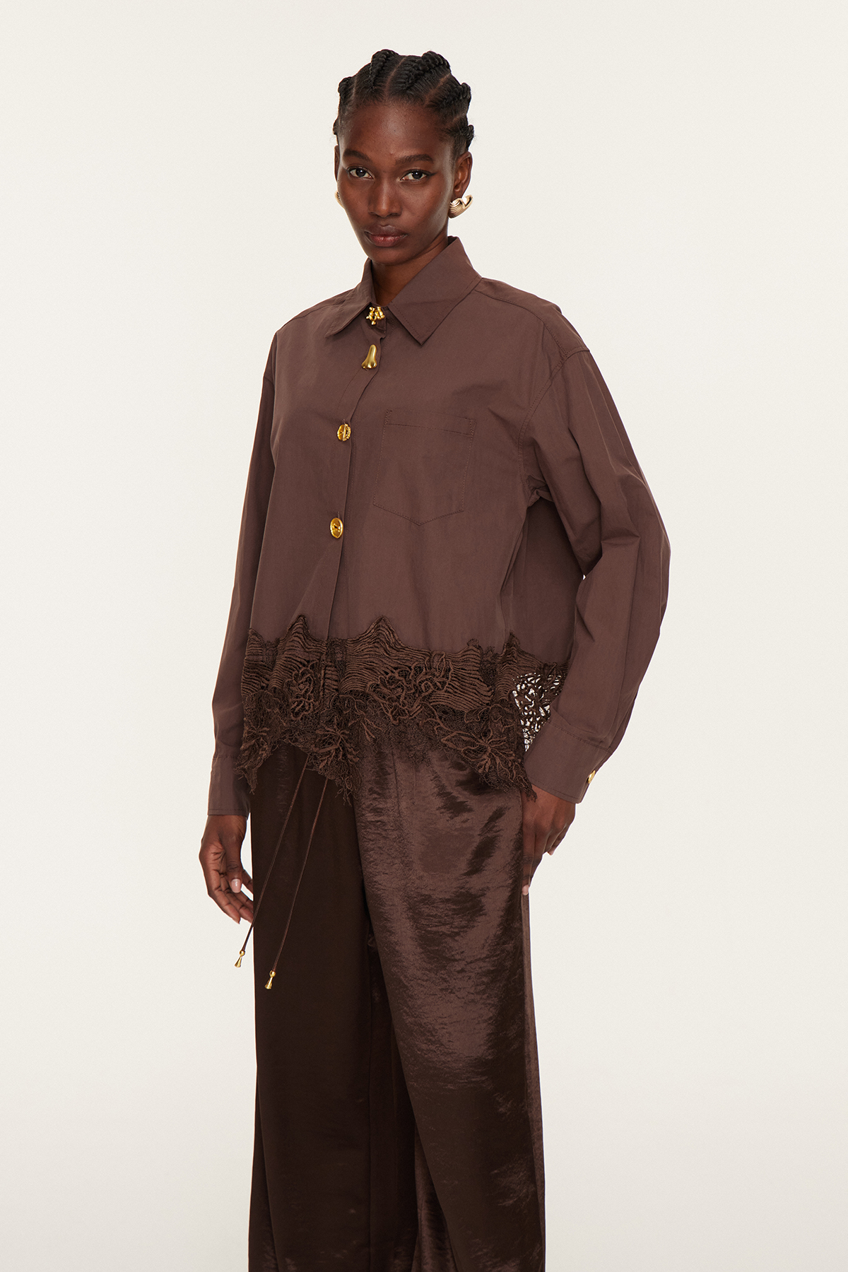Etheldred Deconstruct Lace Shirt