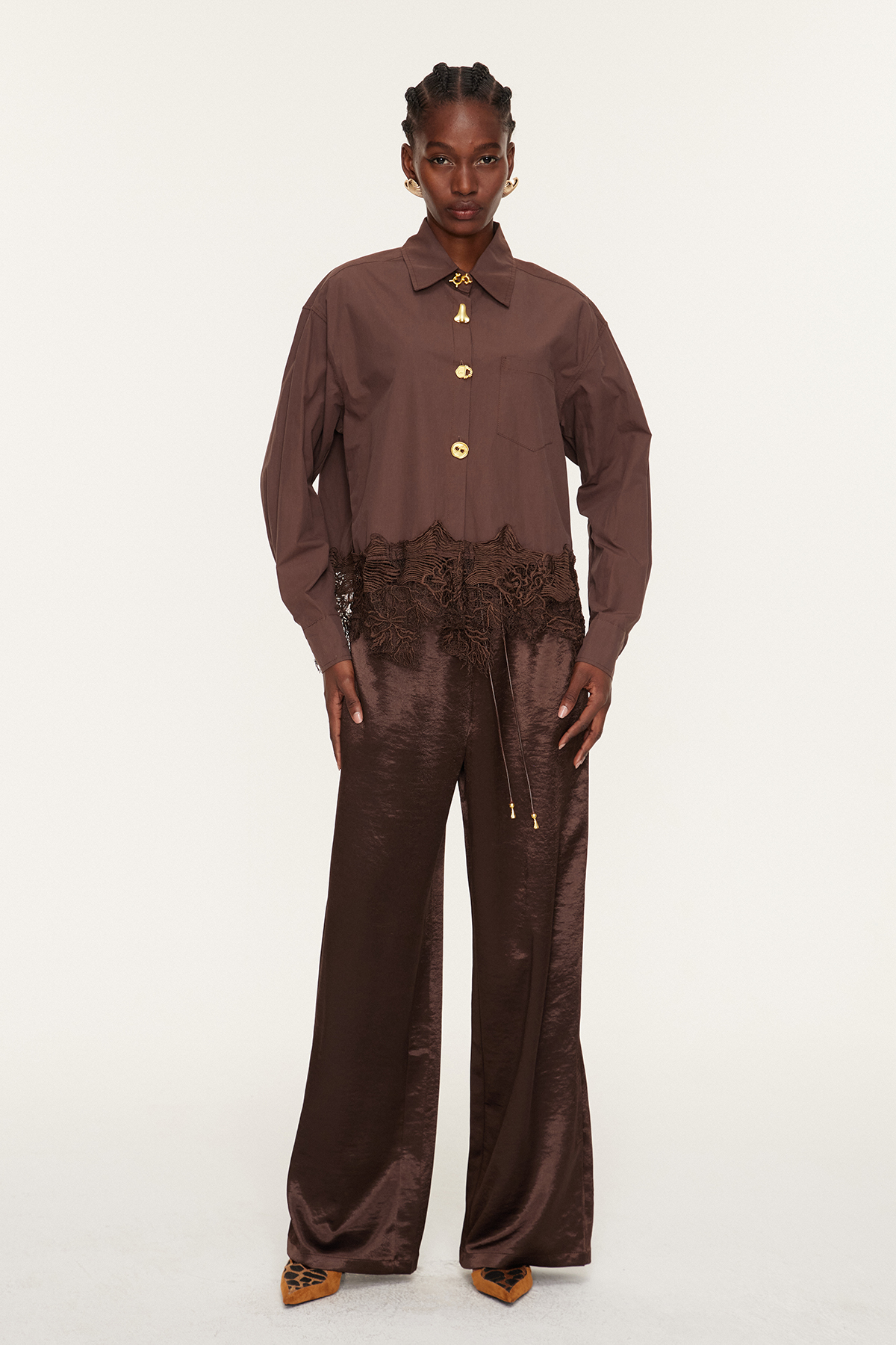 Etheldred Deconstruct Lace Shirt
