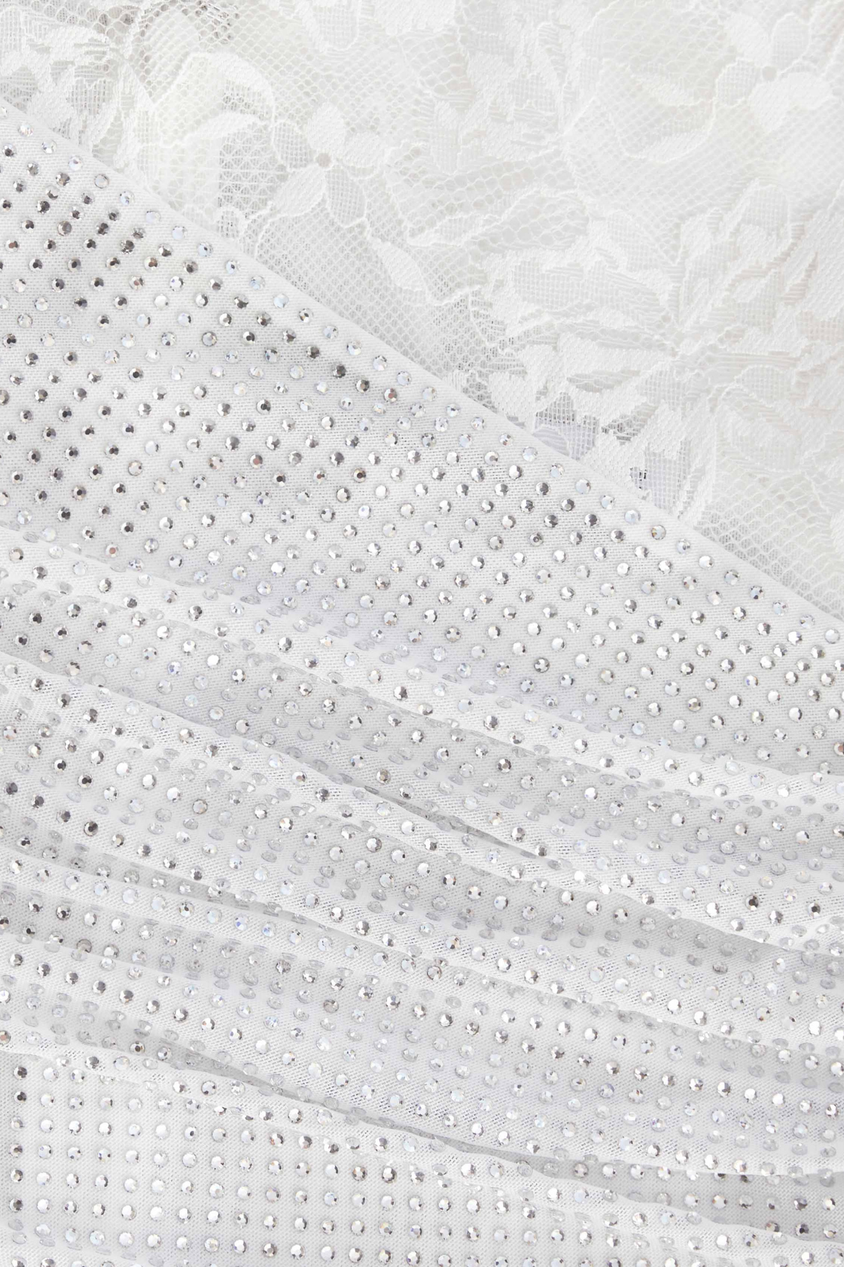 Fəxri Lace Deconstruct Rhinestone Maxi Dress