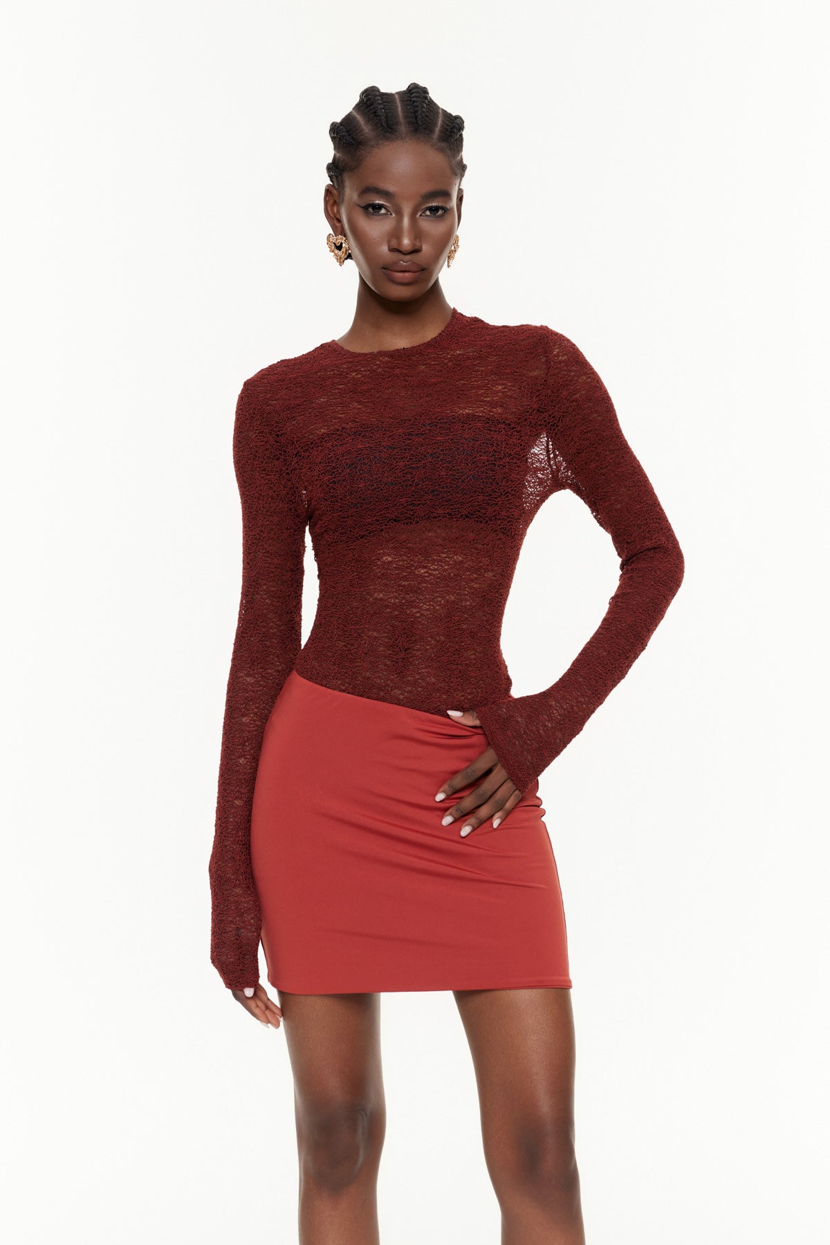 Fabian Crew Neck Bodycon Mini Dress