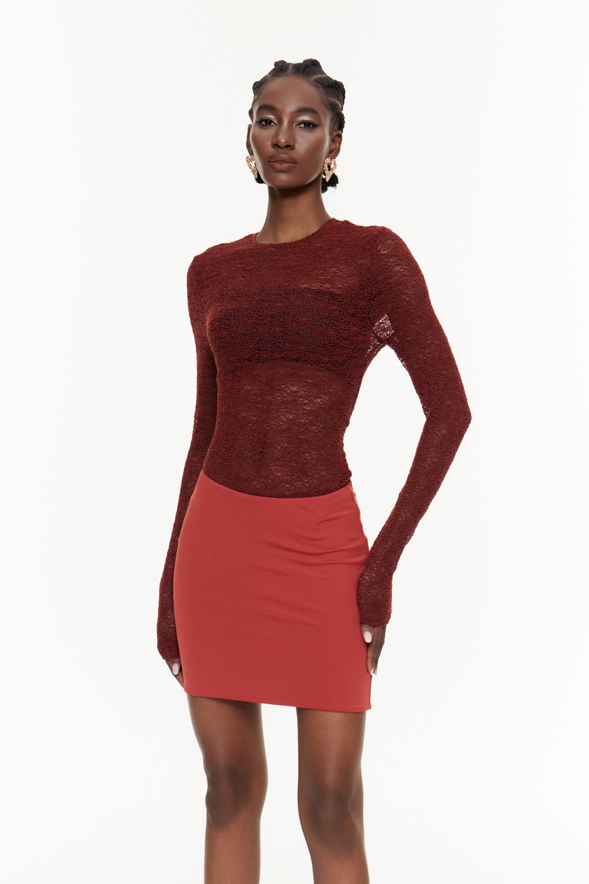 Fabian Crew Neck Bodycon Mini Dress