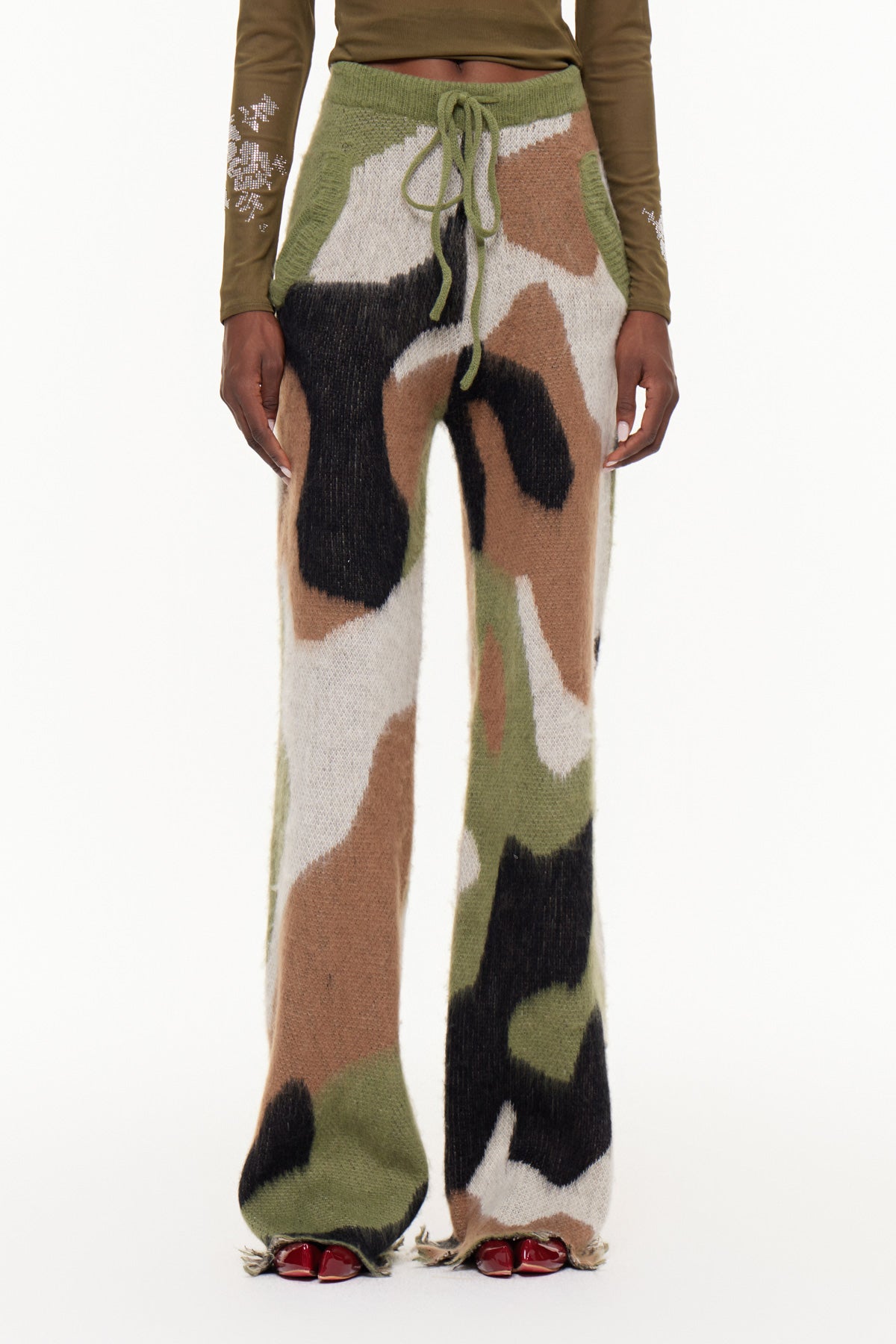 Fabien Camouflage Print Kint Pants