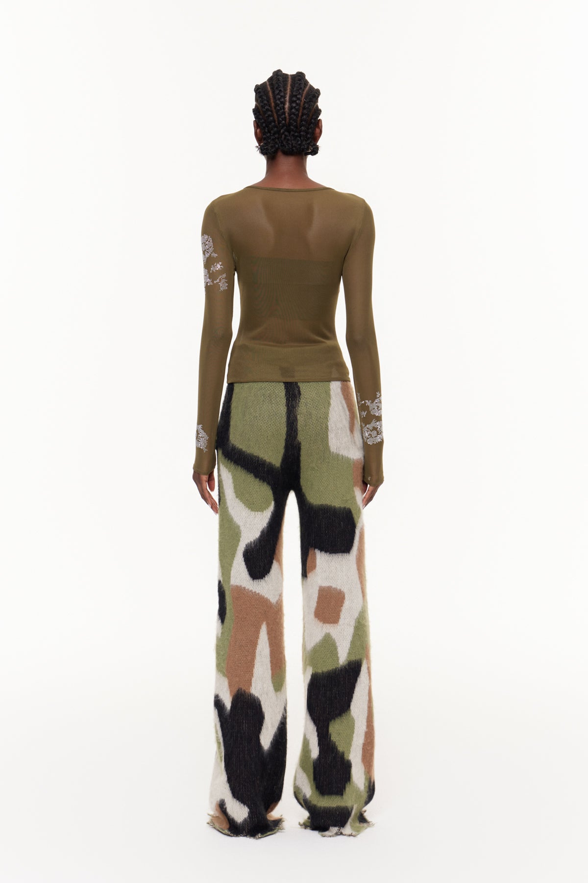 Fabien Camouflage Print Kint Pants