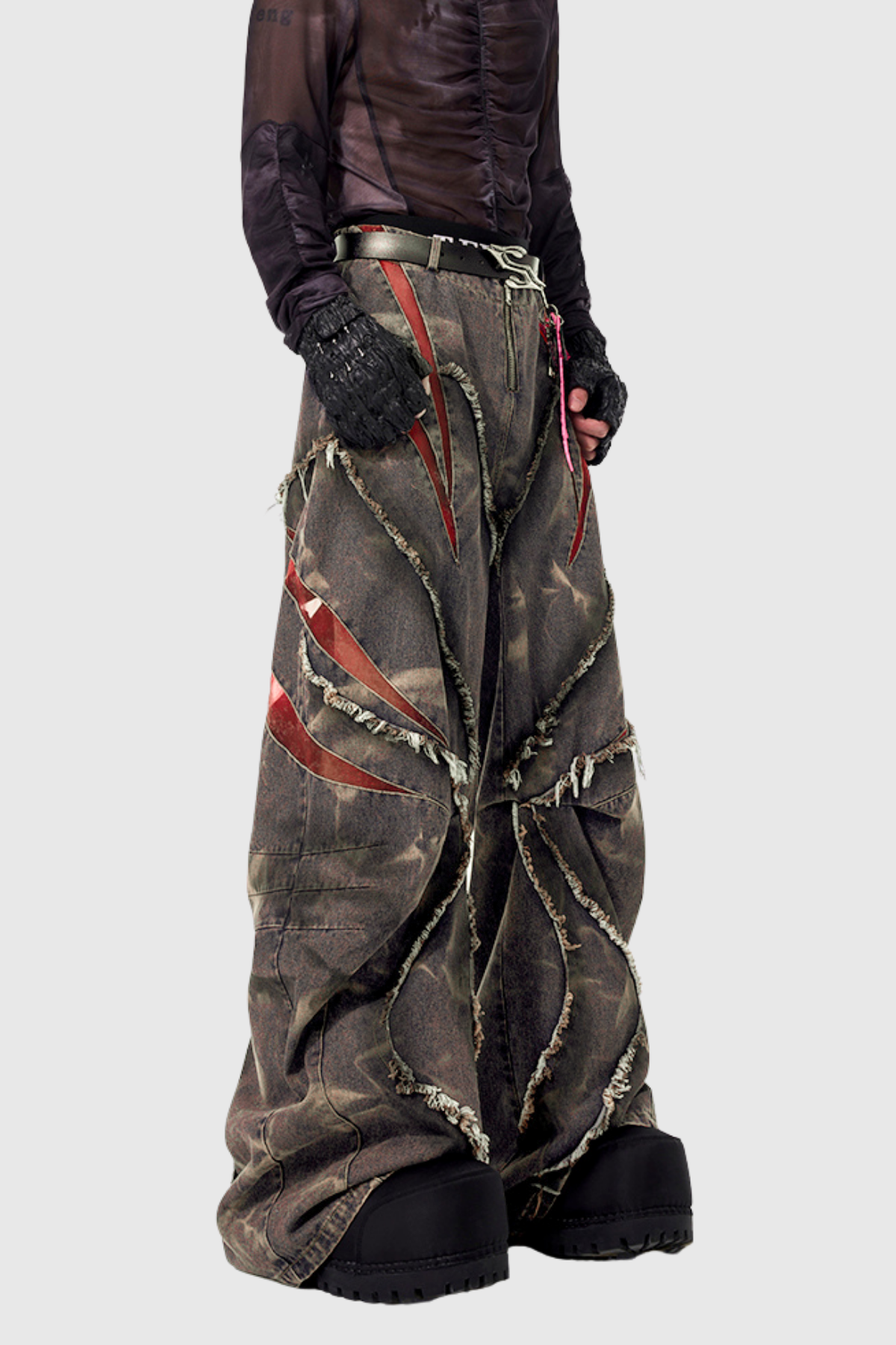 Fabio Deconstruct Fringe Jeans