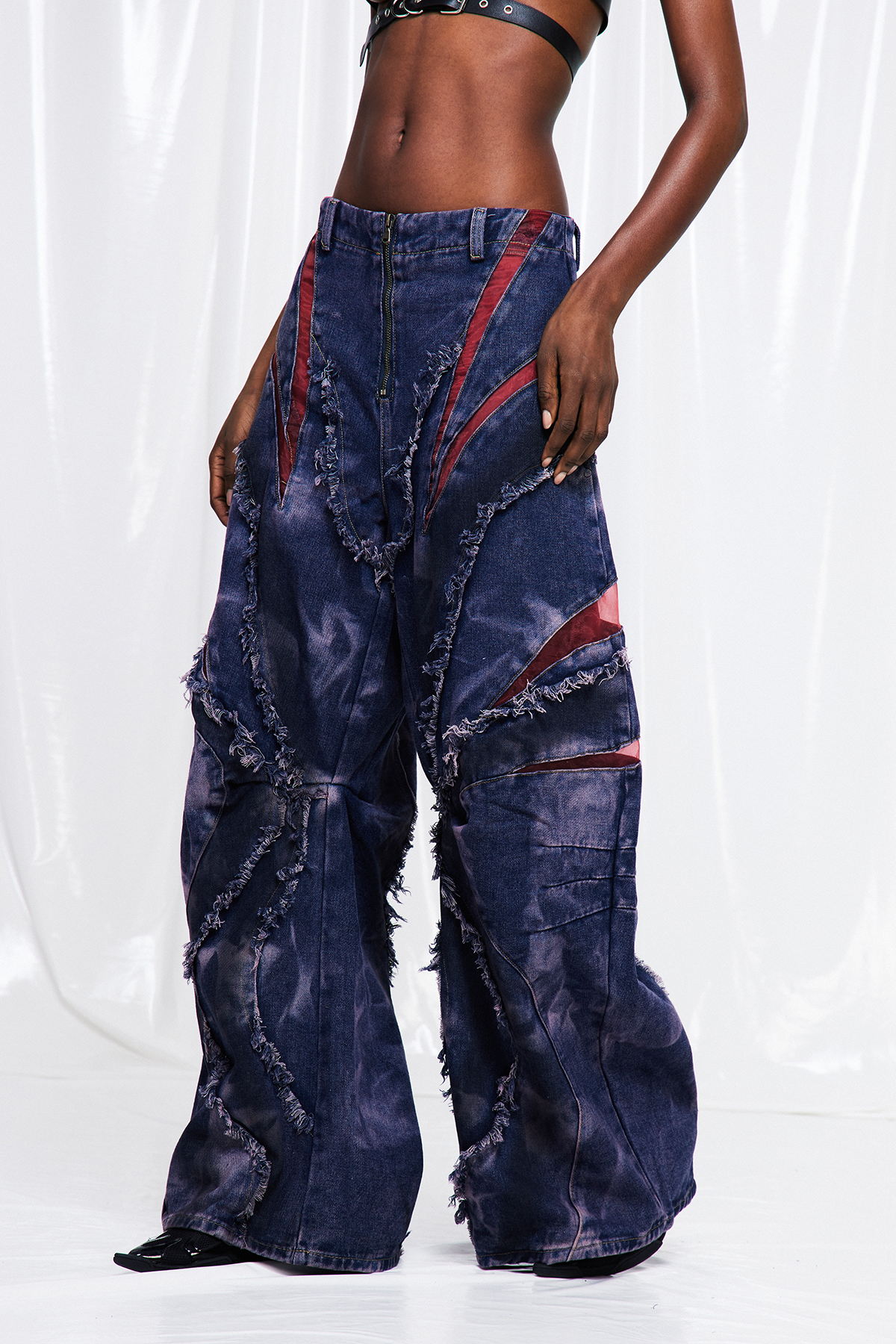 Fabio Deconstruct Fringe Jeans