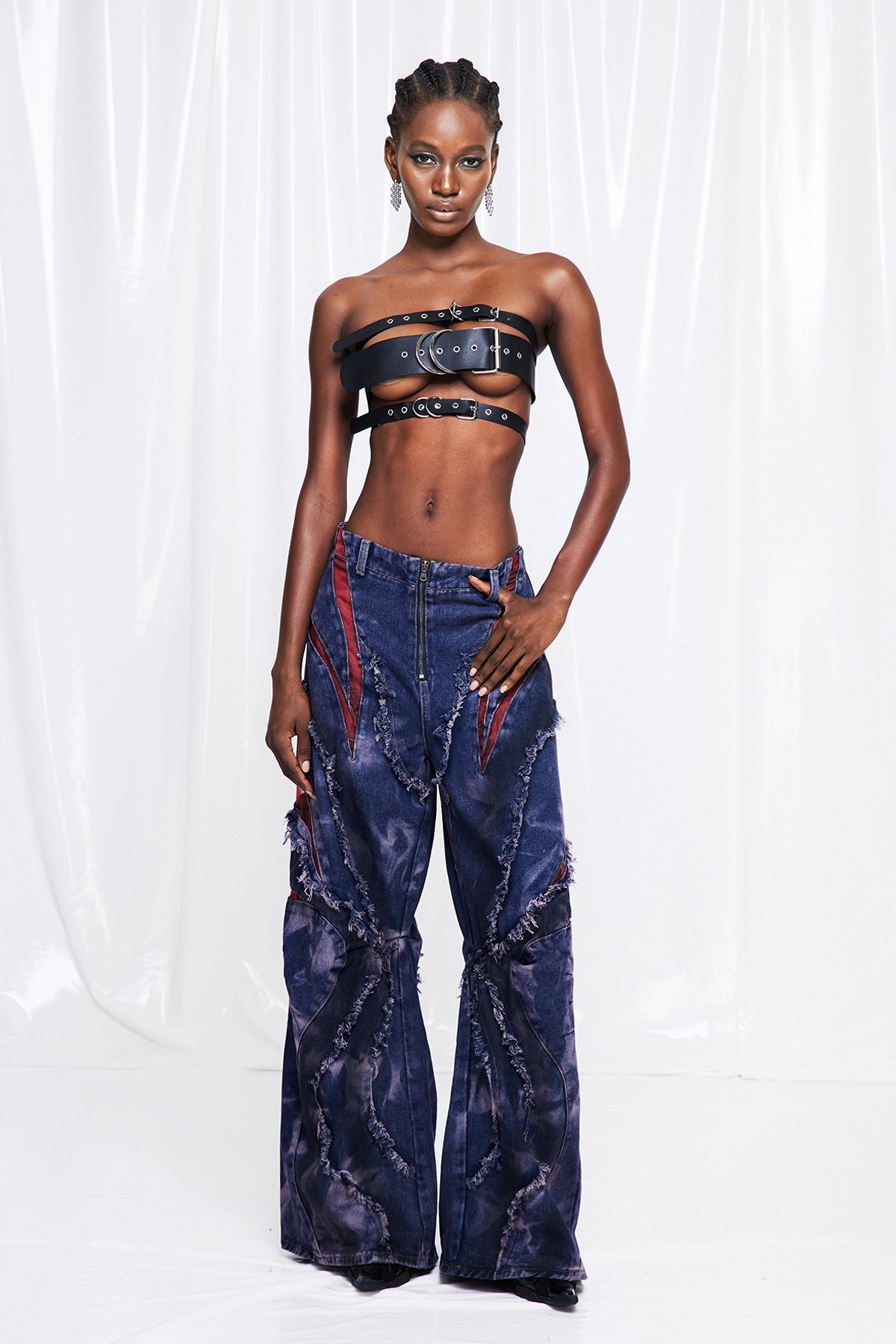 Fabio Deconstruct Fringe Jeans
